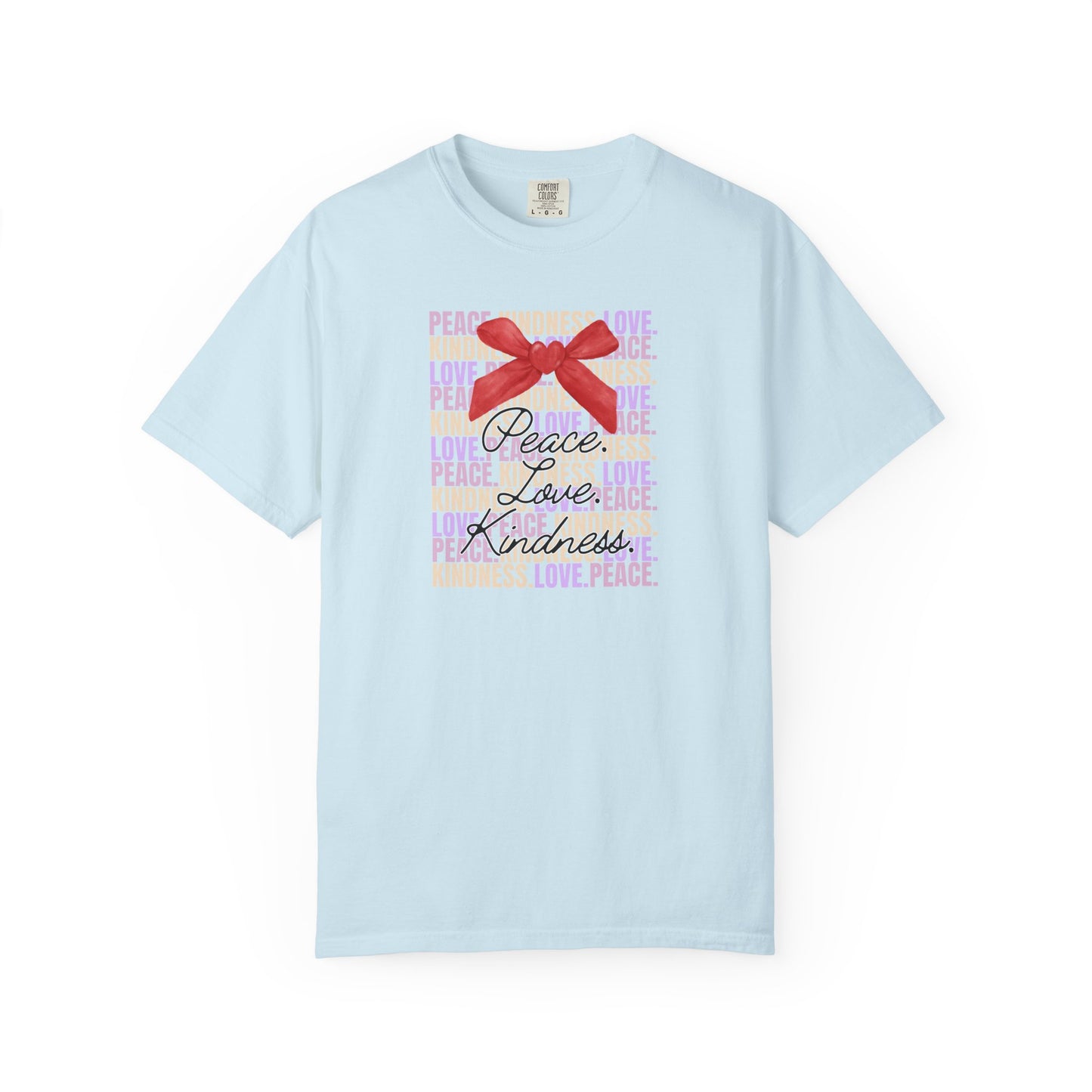 Peaceful Vibes Unisex T-shirt, Kindness Love Tee, Inspirational Shirt, Positivity Apparel, Comfortable Garment-Dyed Top