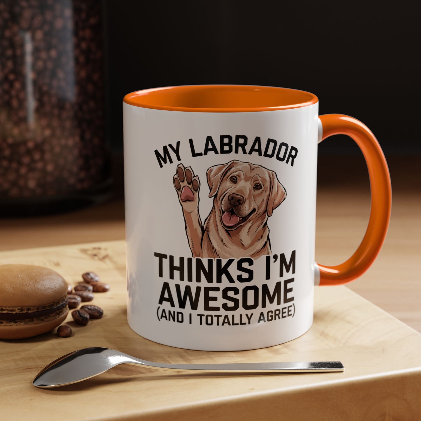 Labrador Coffee Mug – My Labrador Thinks I'm Awesome (Unique Gift for Dog Lovers, Pet Owners, Fun Coffee Cup)