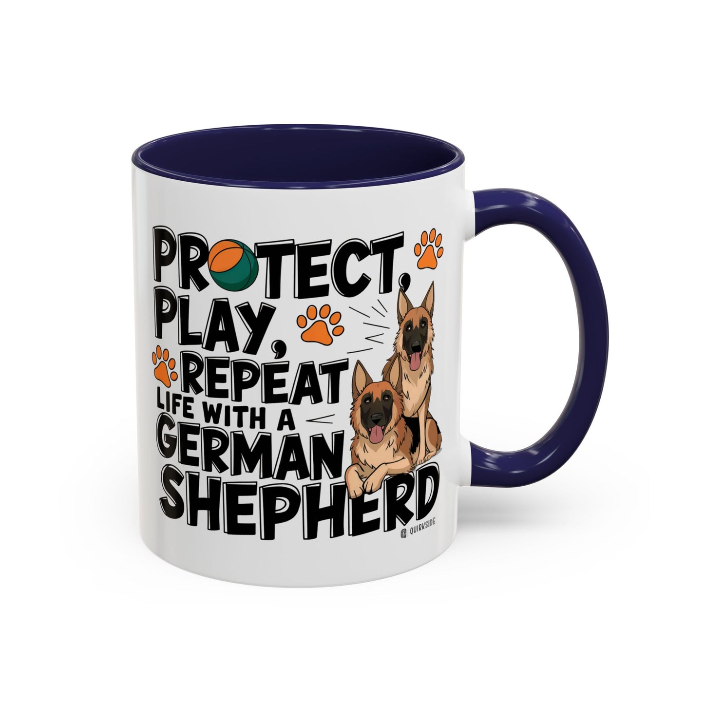 German Shepherd Lover's Accent Coffee Mug - Perfect Gift for Dog Owners, Pet Lovers, Birthdays, Holidays, Home Decor