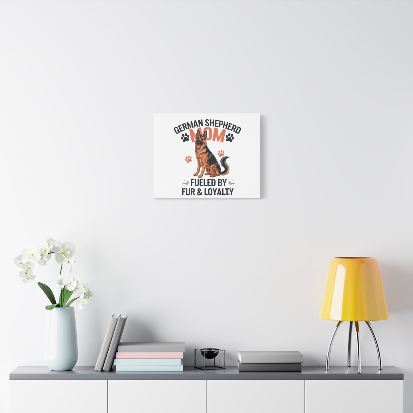 German Shepherd Mom Canvas Wall Art, Dog Lover Decor, Pet Owner Gift, Home Sweet Home Art, Animal Lover Wall Decor