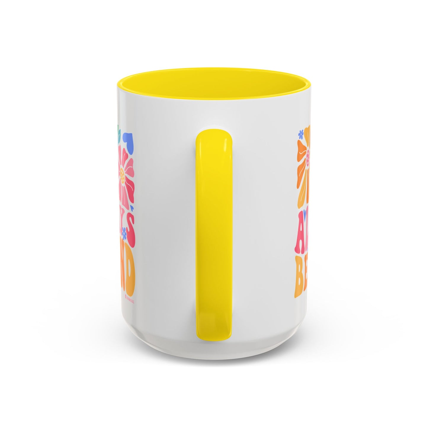 Always Be Kind Floral Accent Coffee Mug, Inspirational Cup for Friends, Gift for Birthday, Encouragement, Home Decor, Self-Care