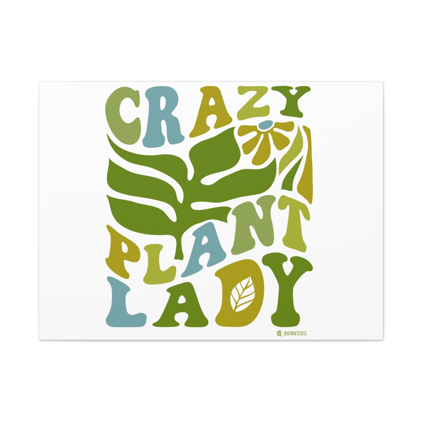 Matte Canvas Art - Crazy Plant Lady Wall Decor, Indoor Plant Lover Gift, Boho Home Accessories, Greenery Wall Art, Housewarming Present