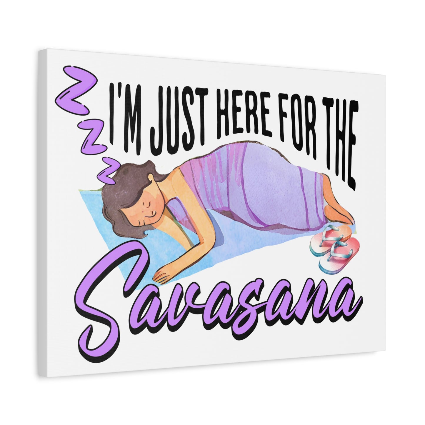 Savasana Wall Art, Yoga Decor, Relaxation Canvas, Mindfulness Gift, Bedroom Art, Unique Yoga Print, Meditation Decor