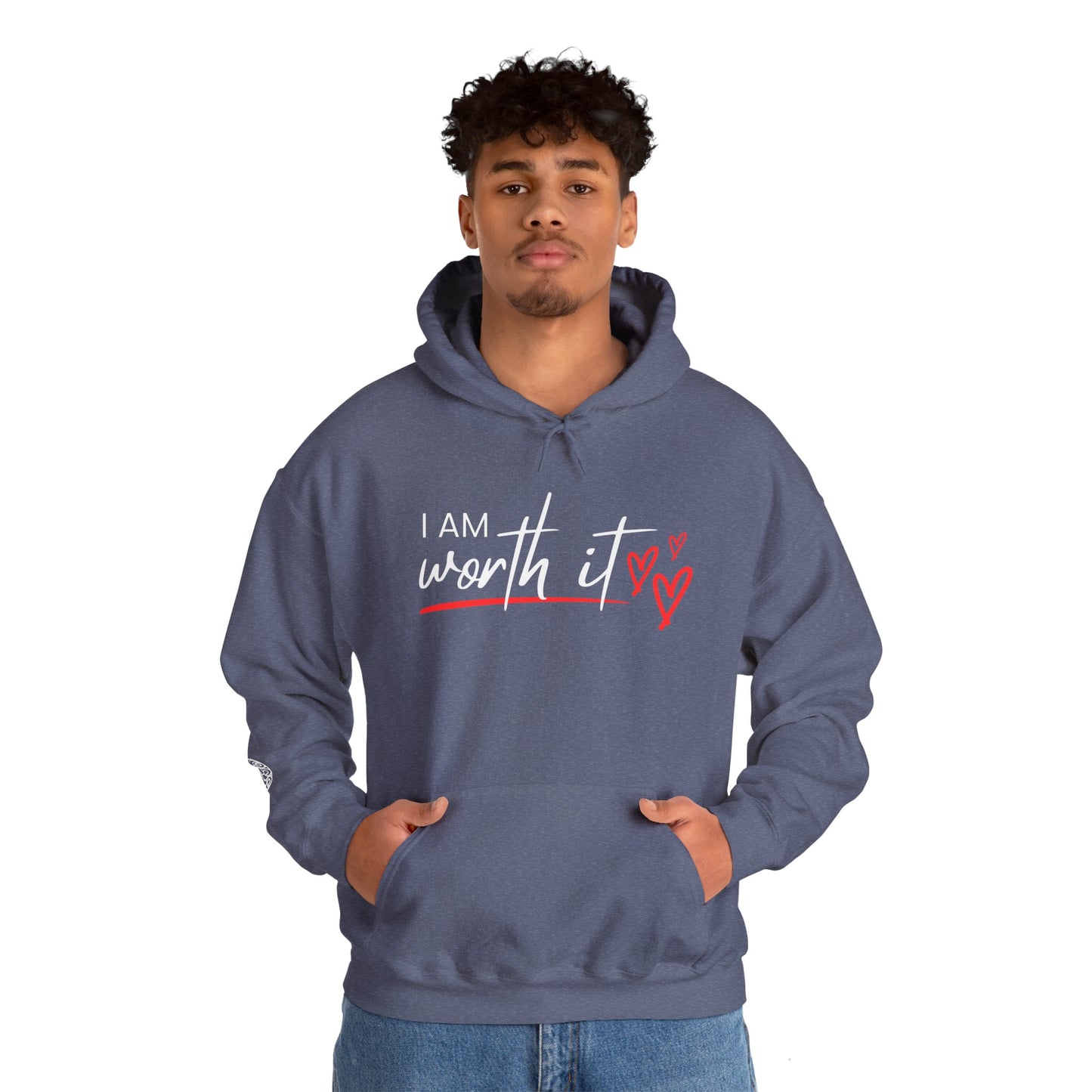 Empowerment Graphic Hoodie, Self Worth Sweatshirt, You Are Worth It Pullover, Inspirational Unisex Hoodie, Motivational Graphic Jumper - Quirkside Creations