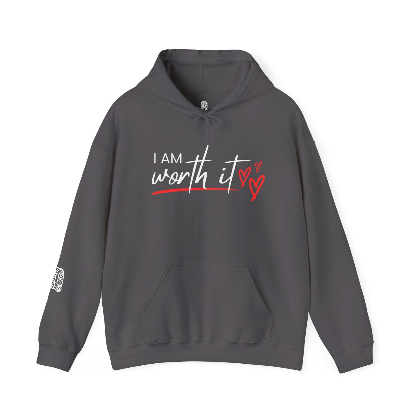 Empowerment Graphic Hoodie, Self Worth Sweatshirt, You Are Worth It Pullover, Inspirational Unisex Hoodie, Motivational Graphic Jumper - Quirkside Creations