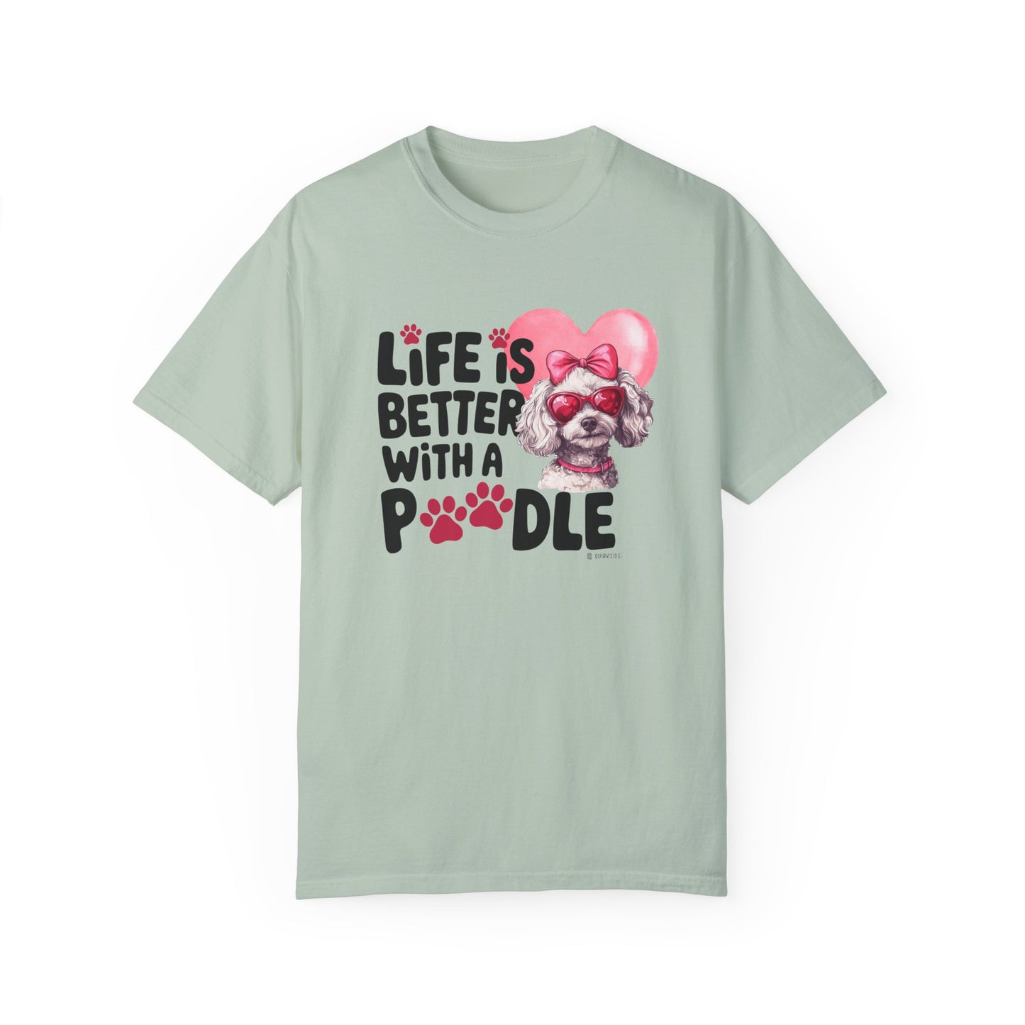 Poodle Lover T-shirt, Dog Owner Shirt, Cute Unisex Tee, Garment-Dyed Top, Dog Mom Dad Gift, Pet Lover Apparel, Animal Graphic Tee