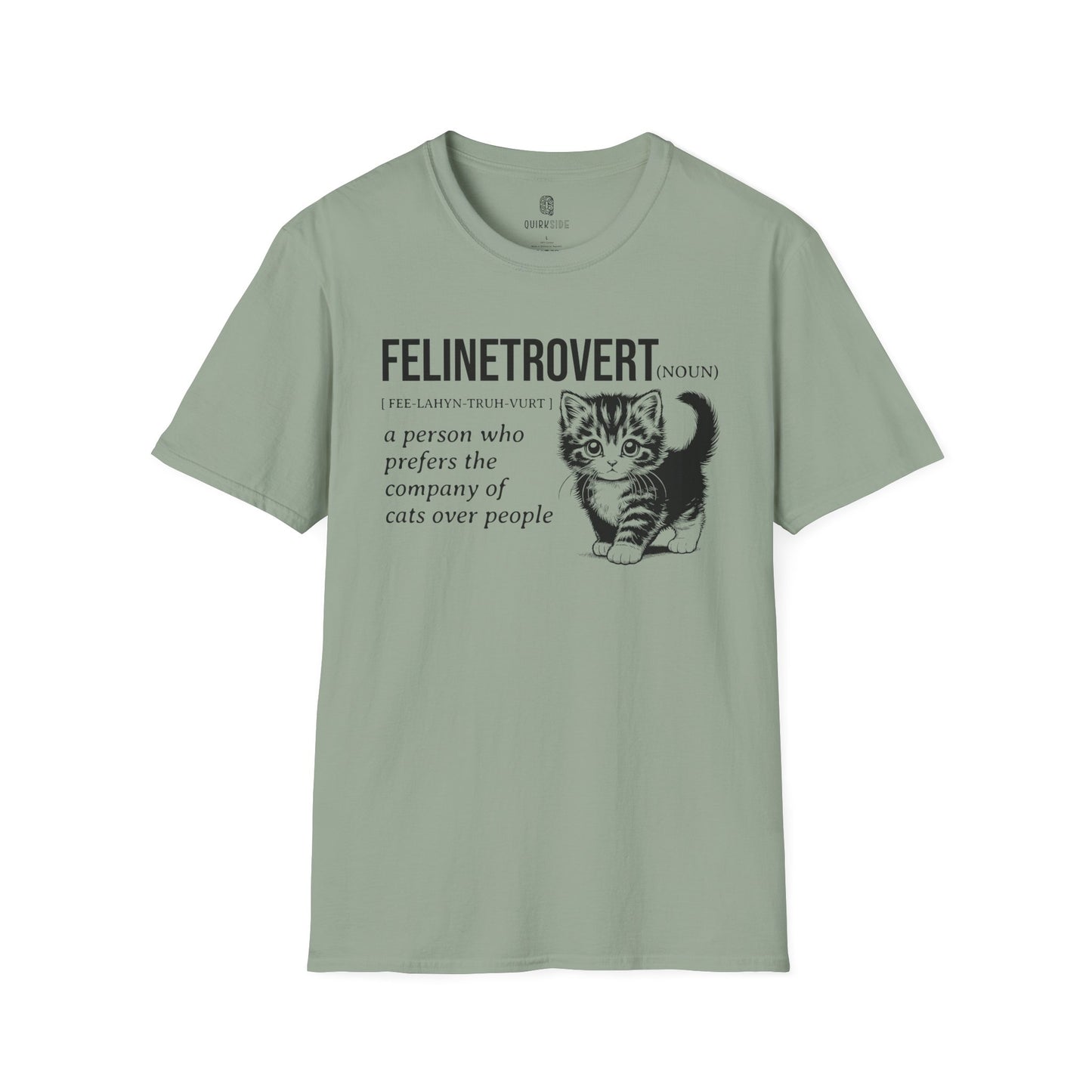 Cat Lover's Softstyle T-Shirt - Comfortable Tee for Feline Enthusiasts, Kitty Print Shirt, Animal Graphic Top, Cute Kitten T-Shirt, Pet - Quirkside Creations