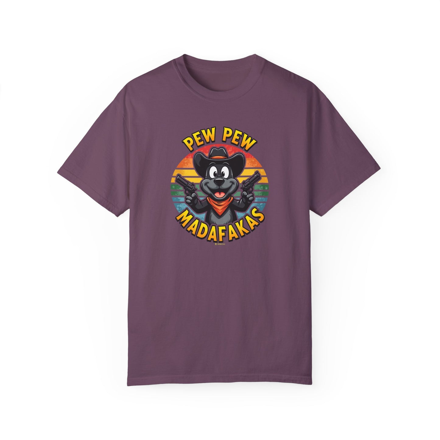 Cowboy Dog Funny T-Shirt, Western Style Tee, Unisex Garment-Dyed Shirt, Dog Lover Gift, Rodeo Apparel