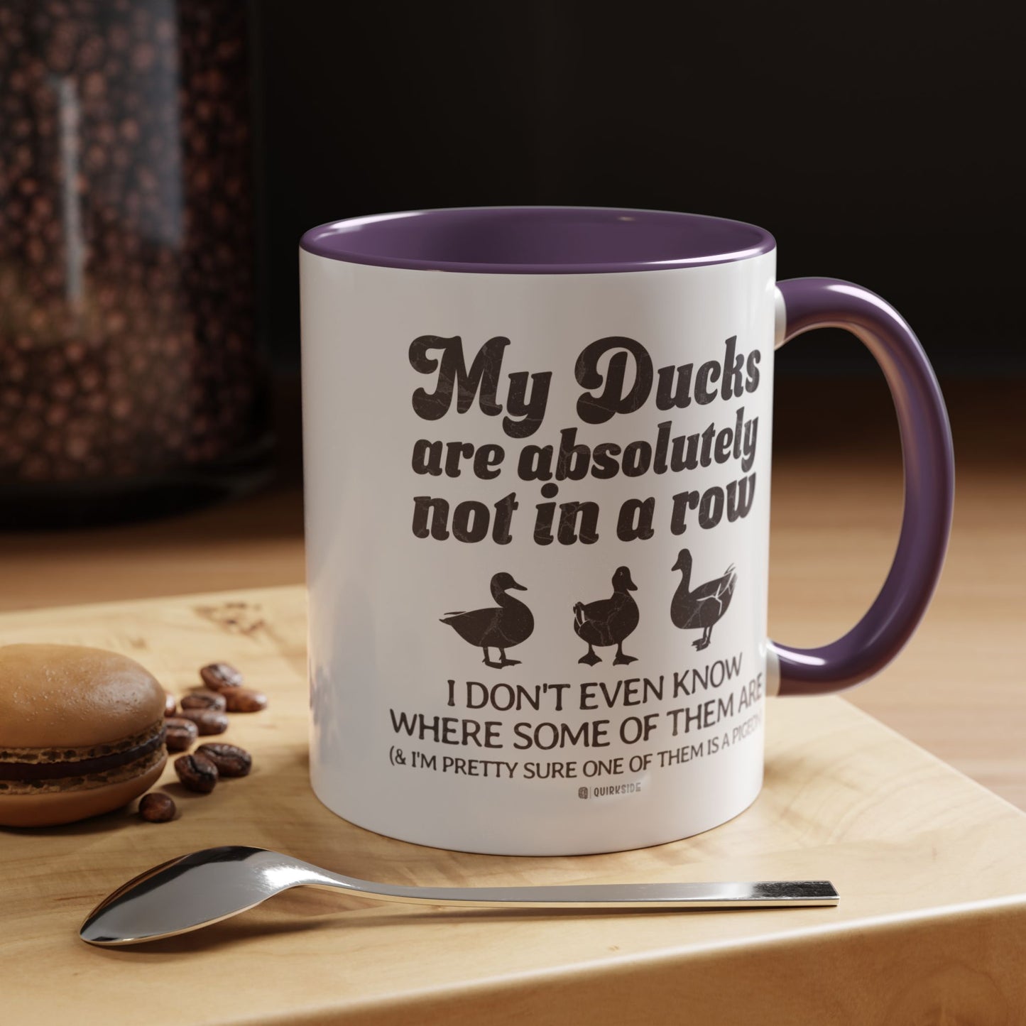 Humorous Accent Coffee Mug, Gift for Duck Lovers, Quirky Coffee Cup for Home or Office, Fun Mug for Birthdays, Funny Office Gift