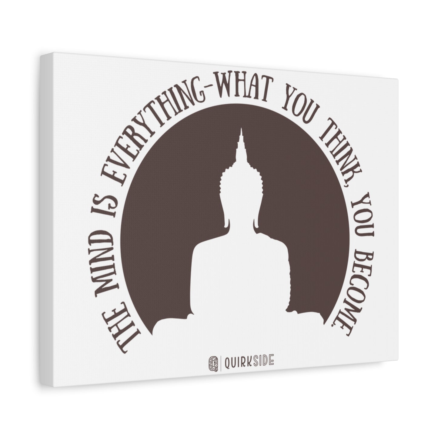 Mindfulness Buddha Canvas Art, Inspirational Wall Decor, Meditation Quote Print, Zen Home Decor, Gift for Yogis and Mindfulness Lovers