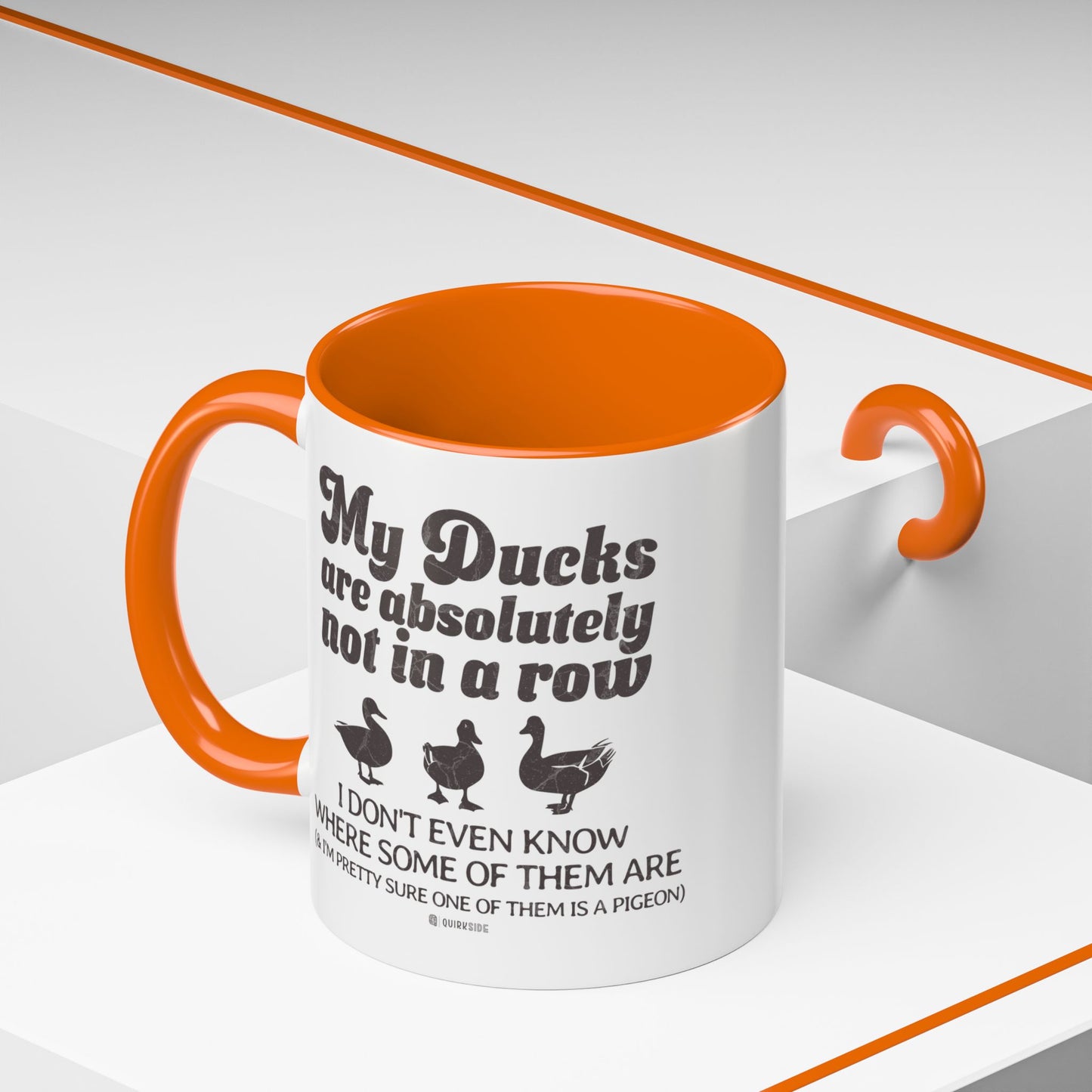 Humorous Accent Coffee Mug, Gift for Duck Lovers, Quirky Coffee Cup for Home or Office, Fun Mug for Birthdays, Funny Office Gift