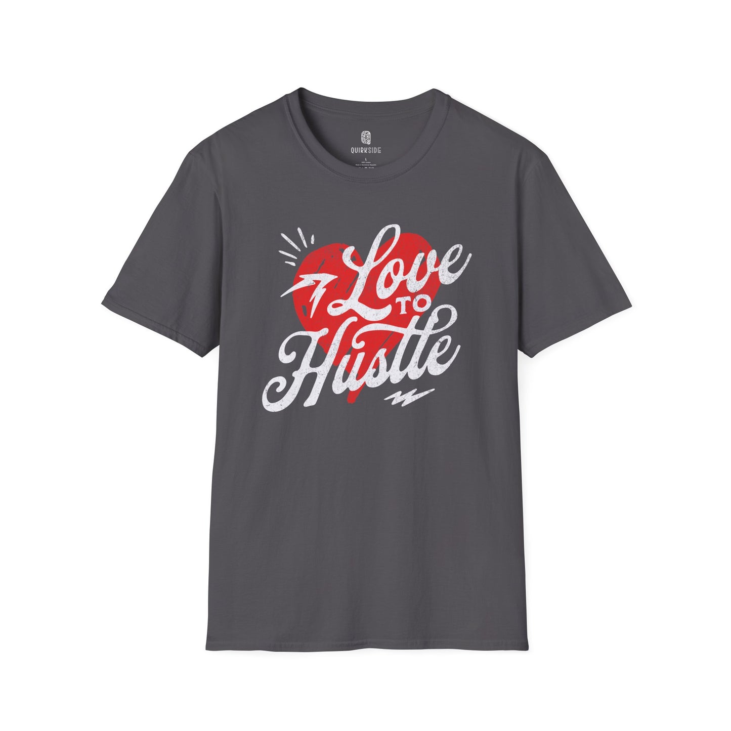 Hustle Graphic Tee, Motivational Shirt, Workout Top, Fitness T-Shirt, Inspirational Apparel - Quirkside Creations