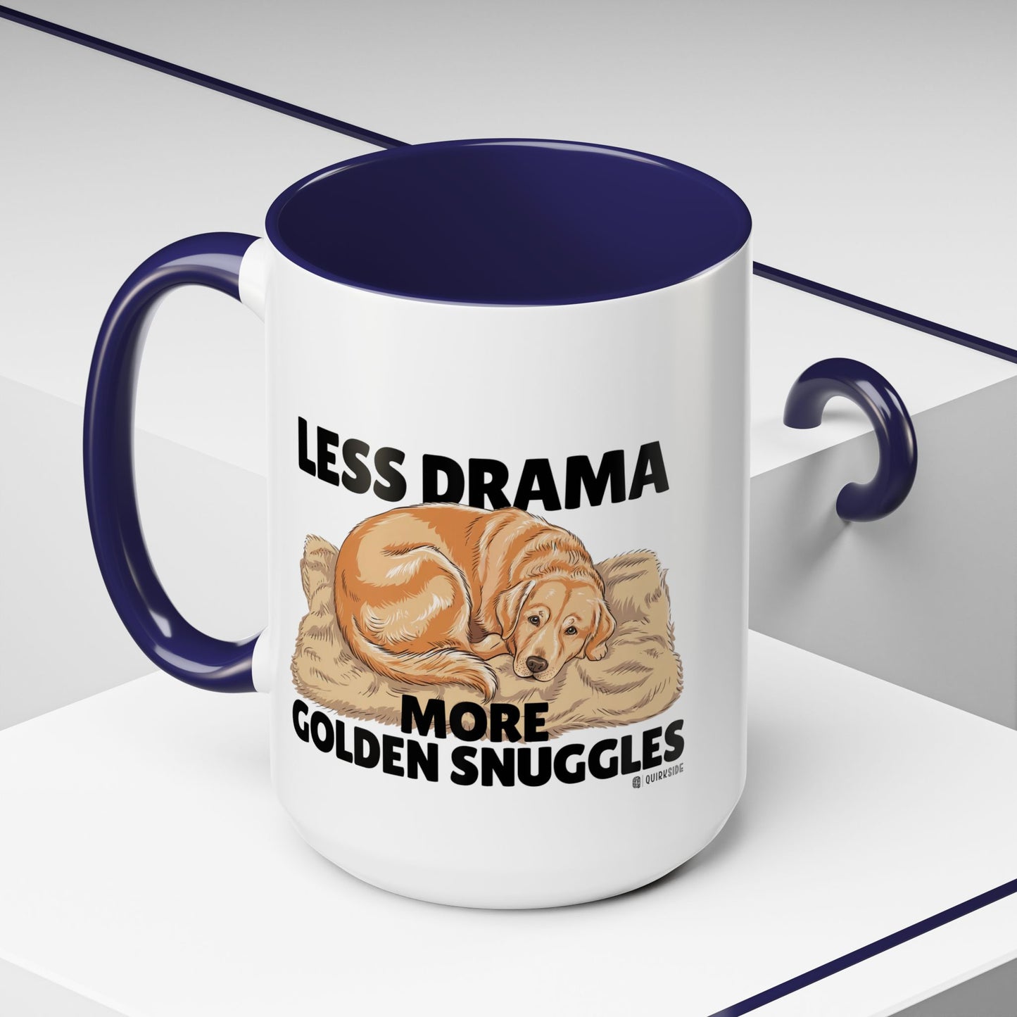 Golden Snuggles Coffee Mug - Less Drama More Snuggles, Dog Lover Gift, Perfect for Home, Funny Dog Mug, Pet Owner Treat