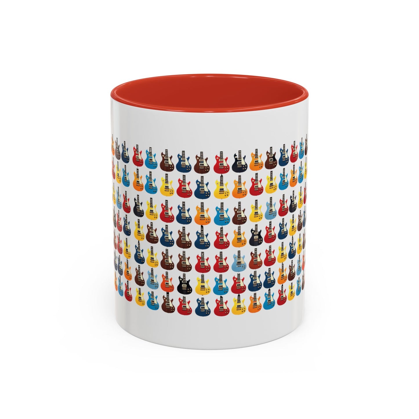 Coffee Mug - Wall of Guitars Design - Music Lover Gift