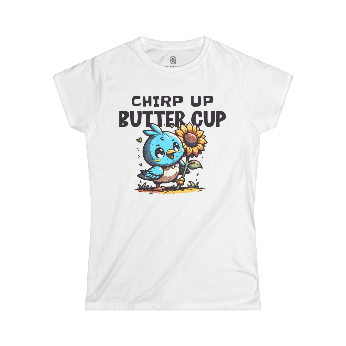 Quirkside 'Chirp Up Buttercup' Women's Softstyle Tee - Quirkside Creations