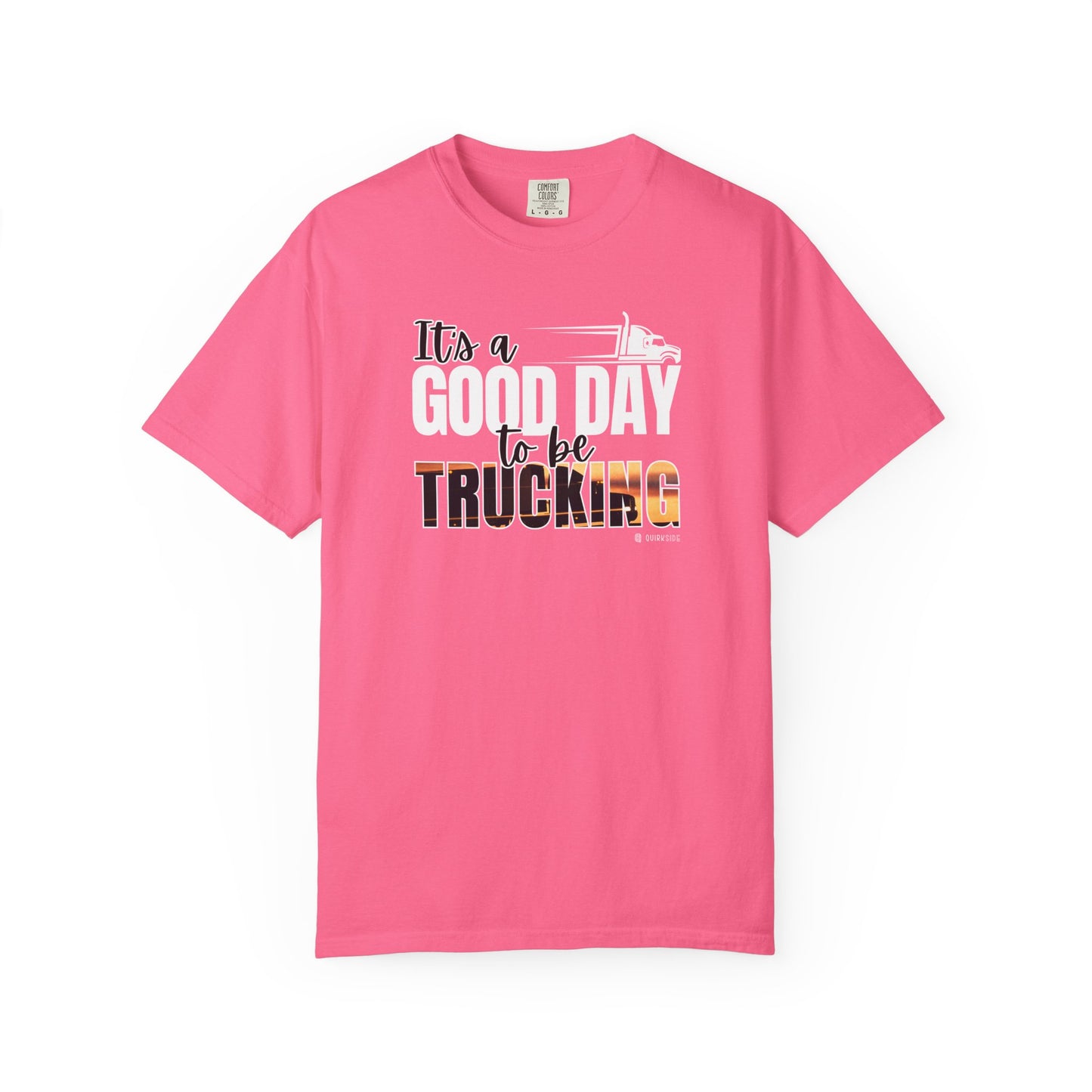 Trucking T-shirt, Truckers Tee, Highway Driver Shirt, On The Road Top, Unisex Tee, Comfortable Garment-Dyed Shirt
