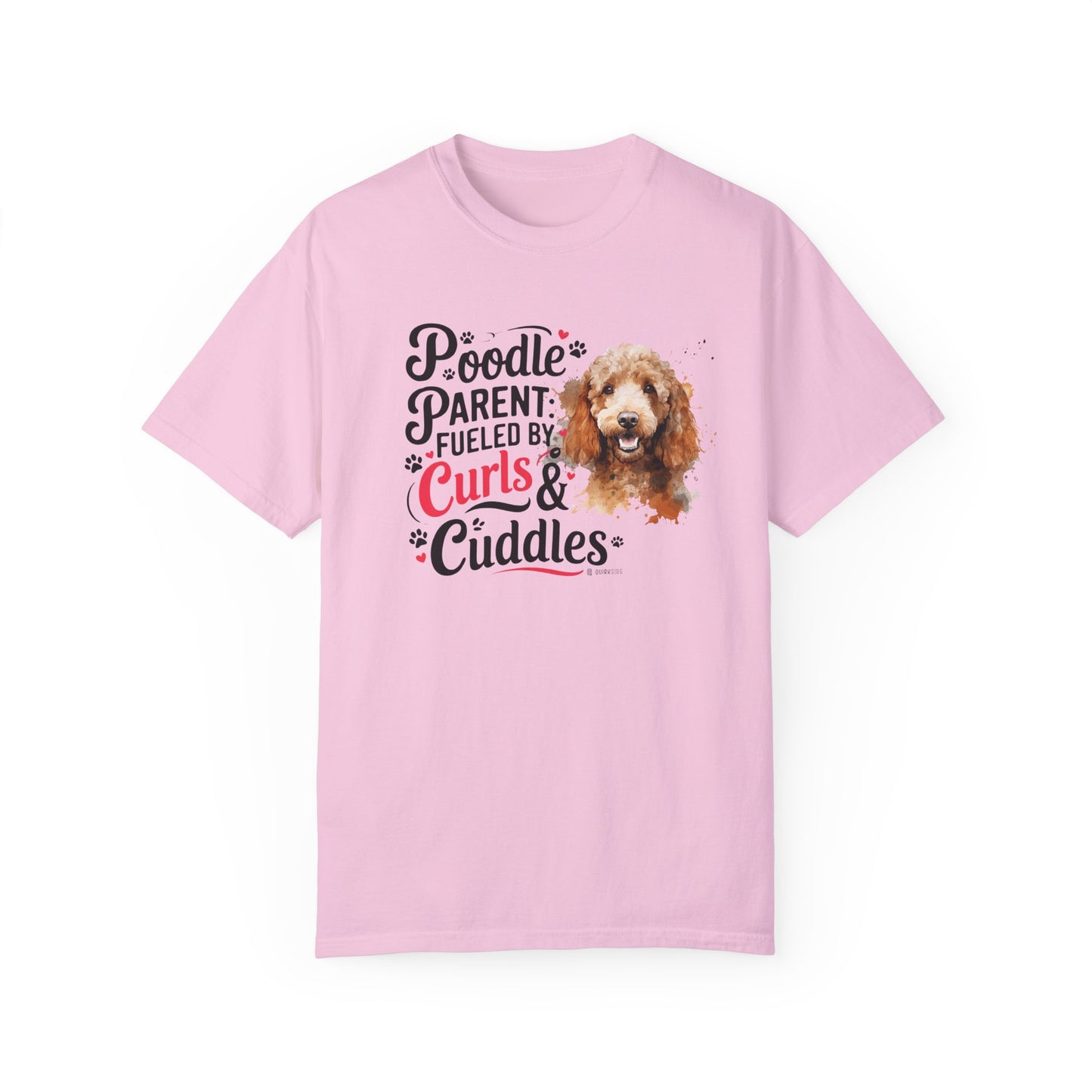 Poodle Lover T-shirt, Dog Owner Shirt, Cute Unisex Tee, Garment-Dyed Top, Dog Mom Dad Gift, Pet Lover Apparel, Animal Graphic Tee