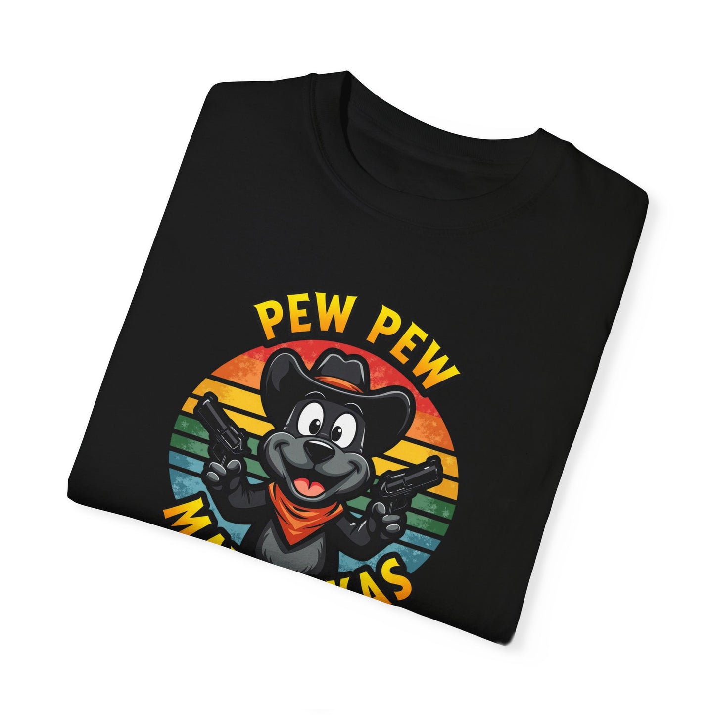 Cowboy Dog Funny T-Shirt, Western Style Tee, Unisex Garment-Dyed Shirt, Dog Lover Gift, Rodeo Apparel