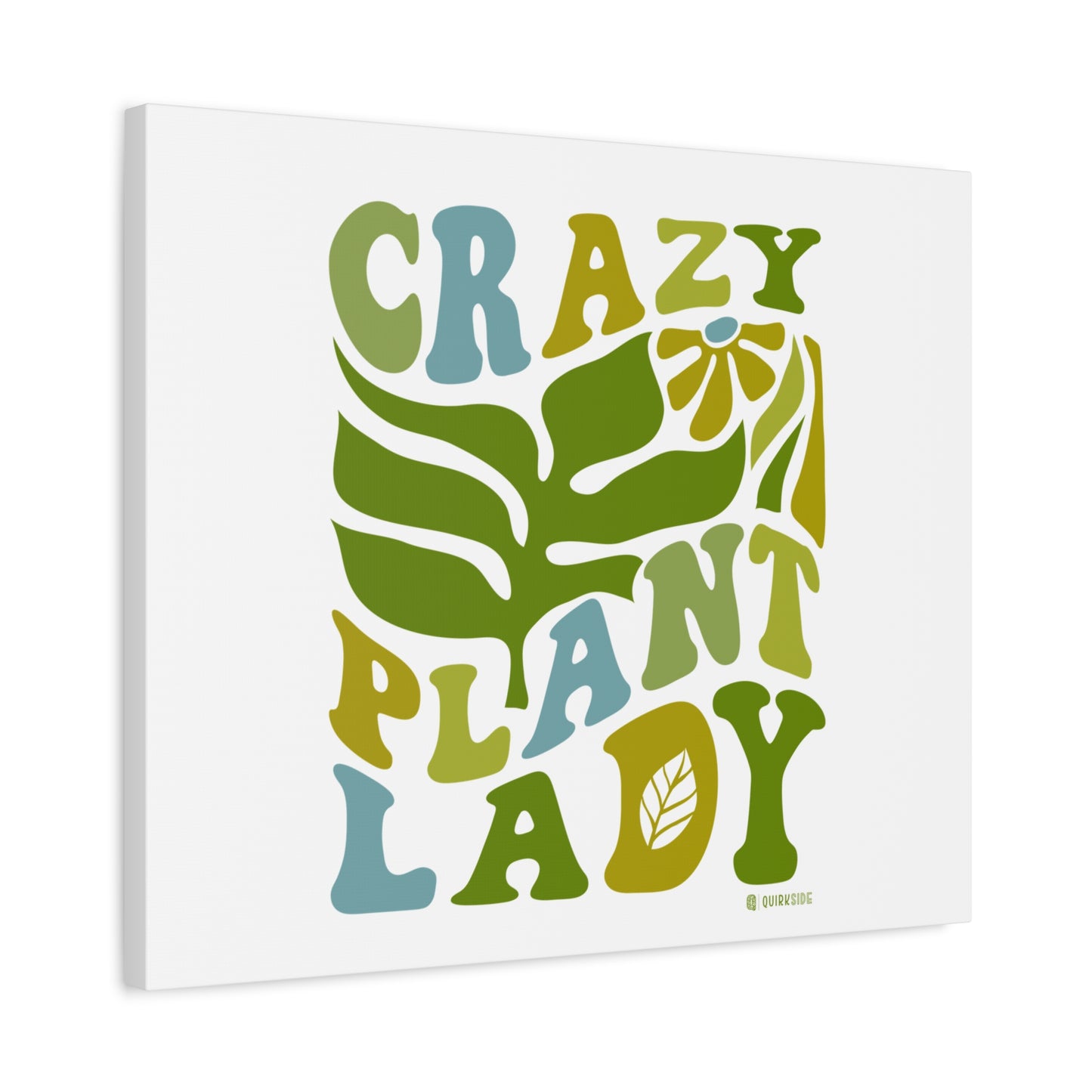 Matte Canvas Art - Crazy Plant Lady Wall Decor, Indoor Plant Lover Gift, Boho Home Accessories, Greenery Wall Art, Housewarming Present