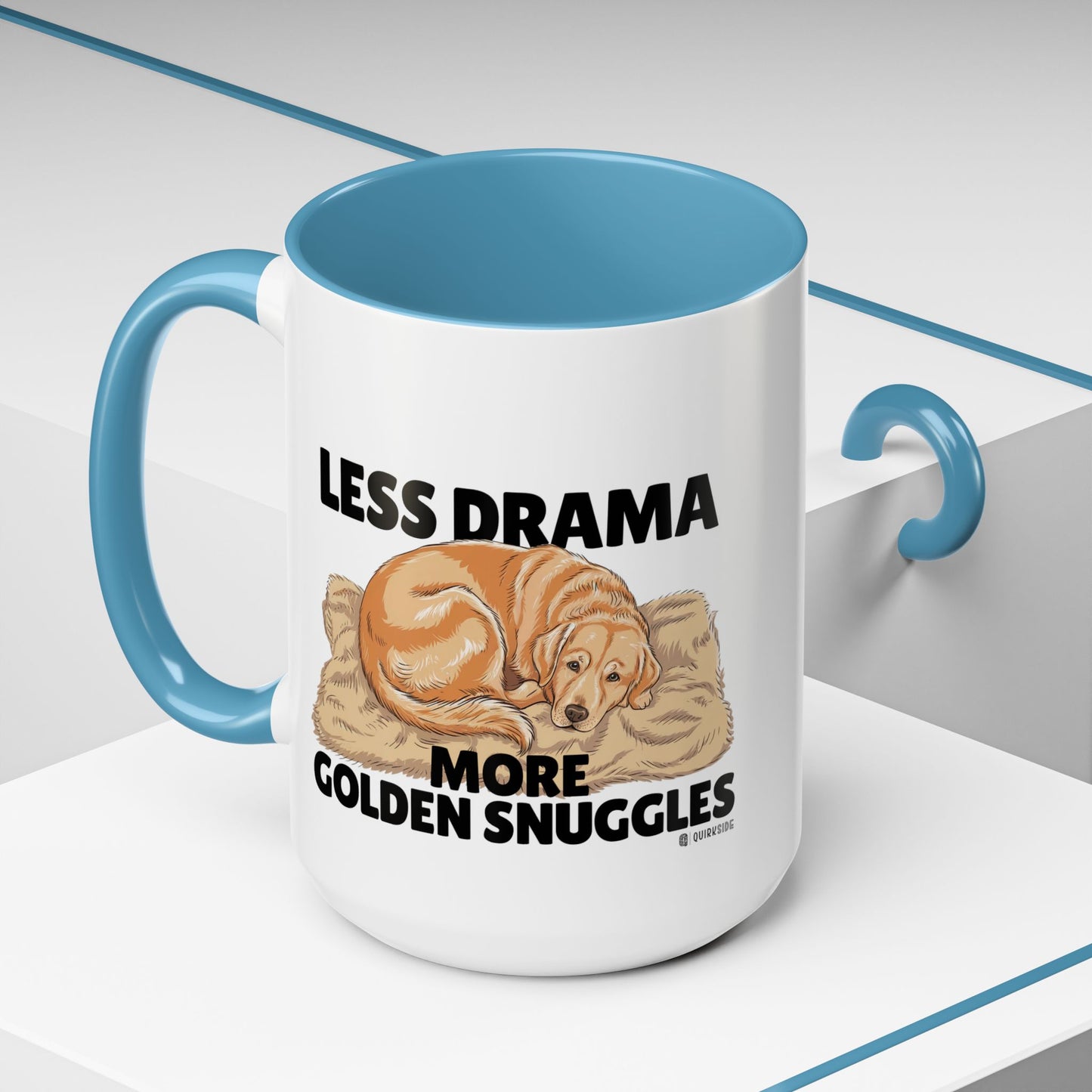 Golden Snuggles Coffee Mug - Less Drama More Snuggles, Dog Lover Gift, Perfect for Home, Funny Dog Mug, Pet Owner Treat
