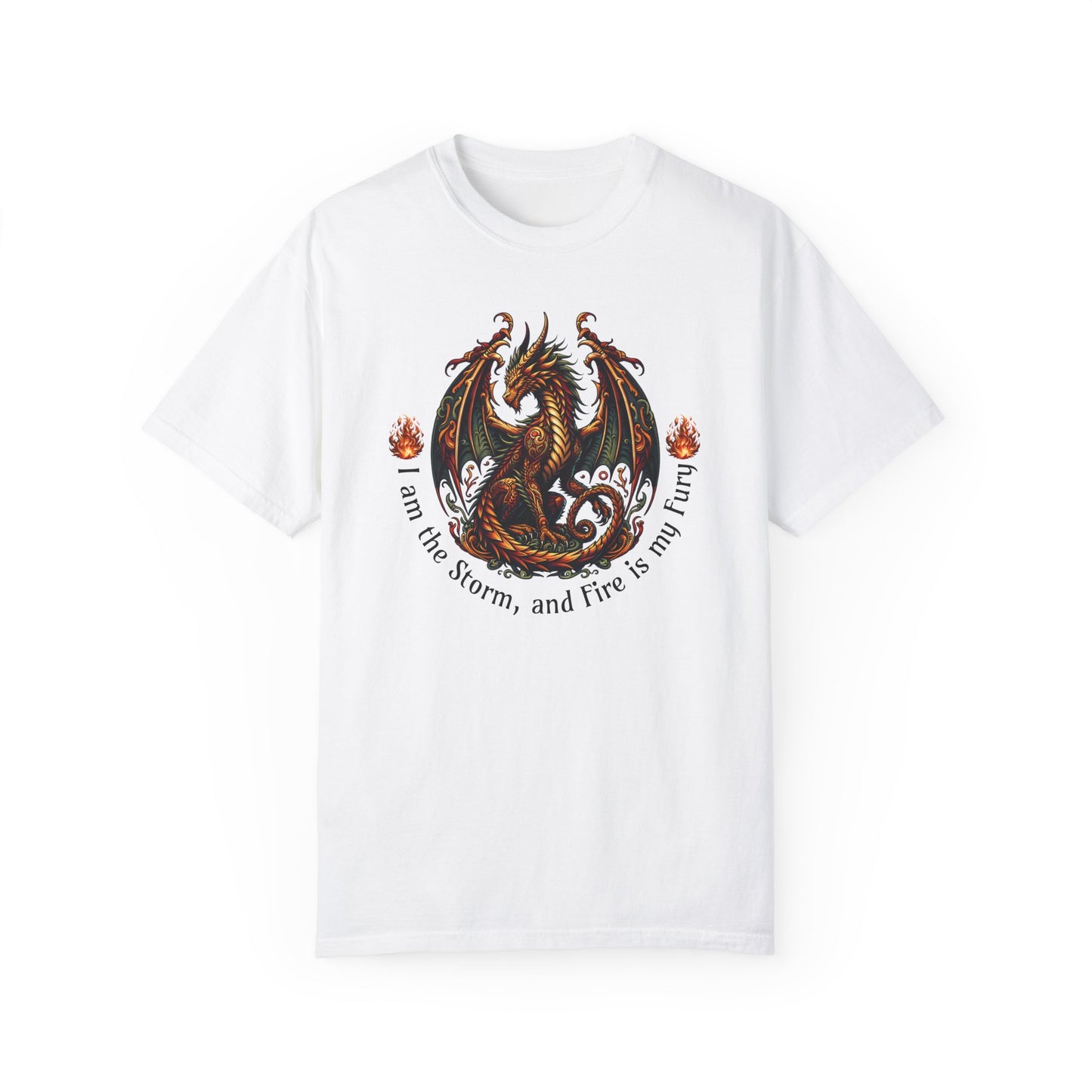 Dragon Power Unisex T-shirt, Magical Inner Strength Statement Tee, Mythical Legend Apparel, Inspirational Dragon Tee, Power of Fire Tee - Quirkside Creations