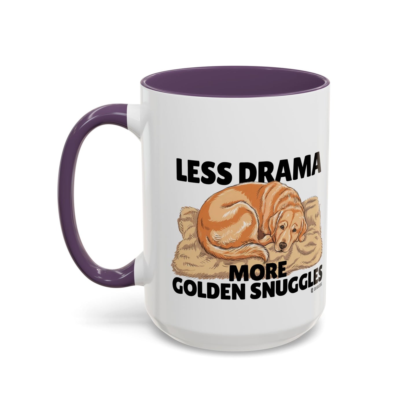 Golden Snuggles Coffee Mug - Less Drama More Snuggles, Dog Lover Gift, Perfect for Home, Funny Dog Mug, Pet Owner Treat