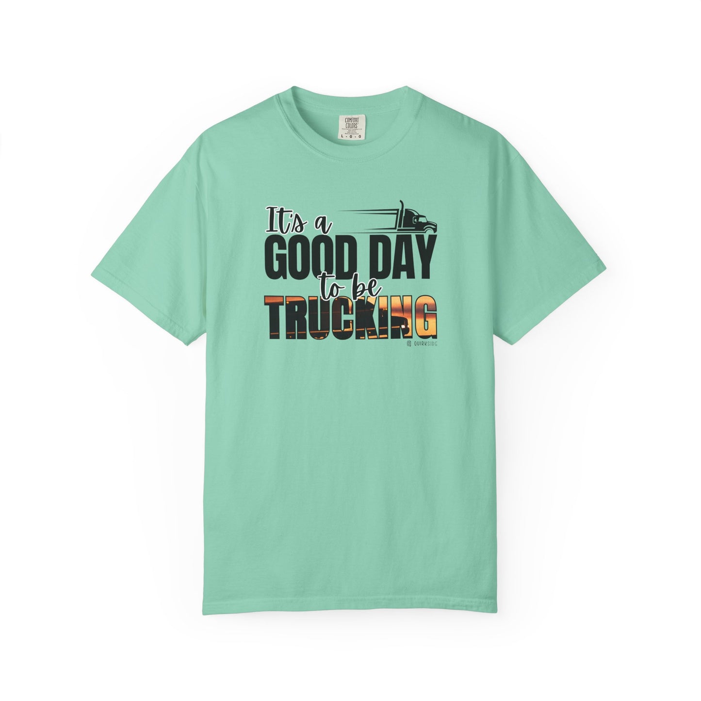 Trucking T-shirt, Truckers Tee, Highway Driver Shirt, On The Road Top, Unisex Tee, Comfortable Garment-Dyed Shirt