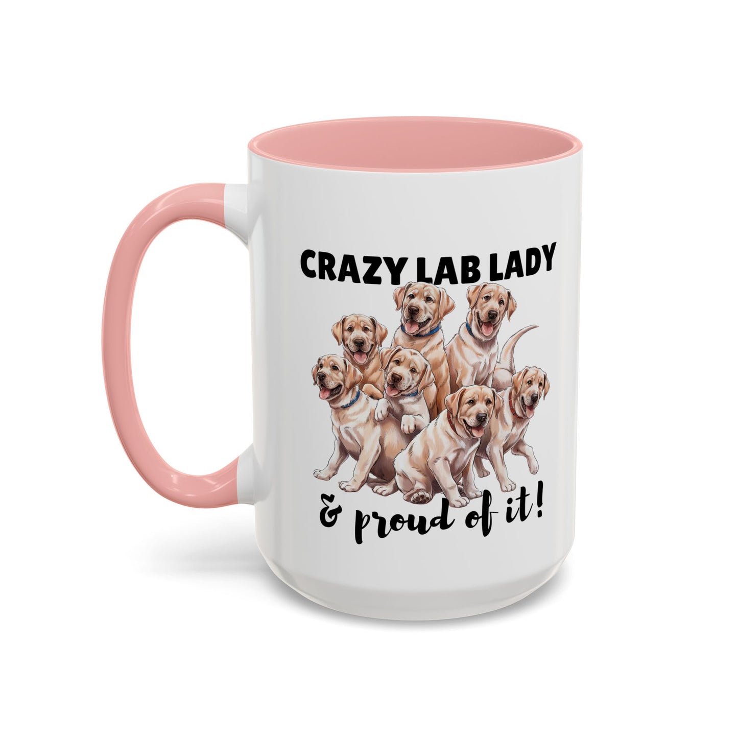 Crazy Lab Lady Coffee Mug - Dog Lover Gift, Pet Mom Mug, Funny Lab Dog Mug, Coffee Cup for Dog Owners, Animal Lover's Accessories