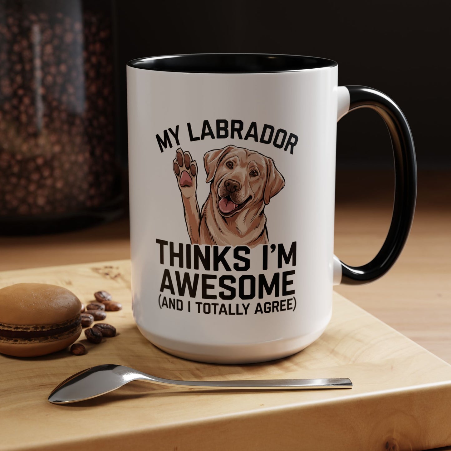 Labrador Coffee Mug – My Labrador Thinks I'm Awesome (Unique Gift for Dog Lovers, Pet Owners, Fun Coffee Cup)