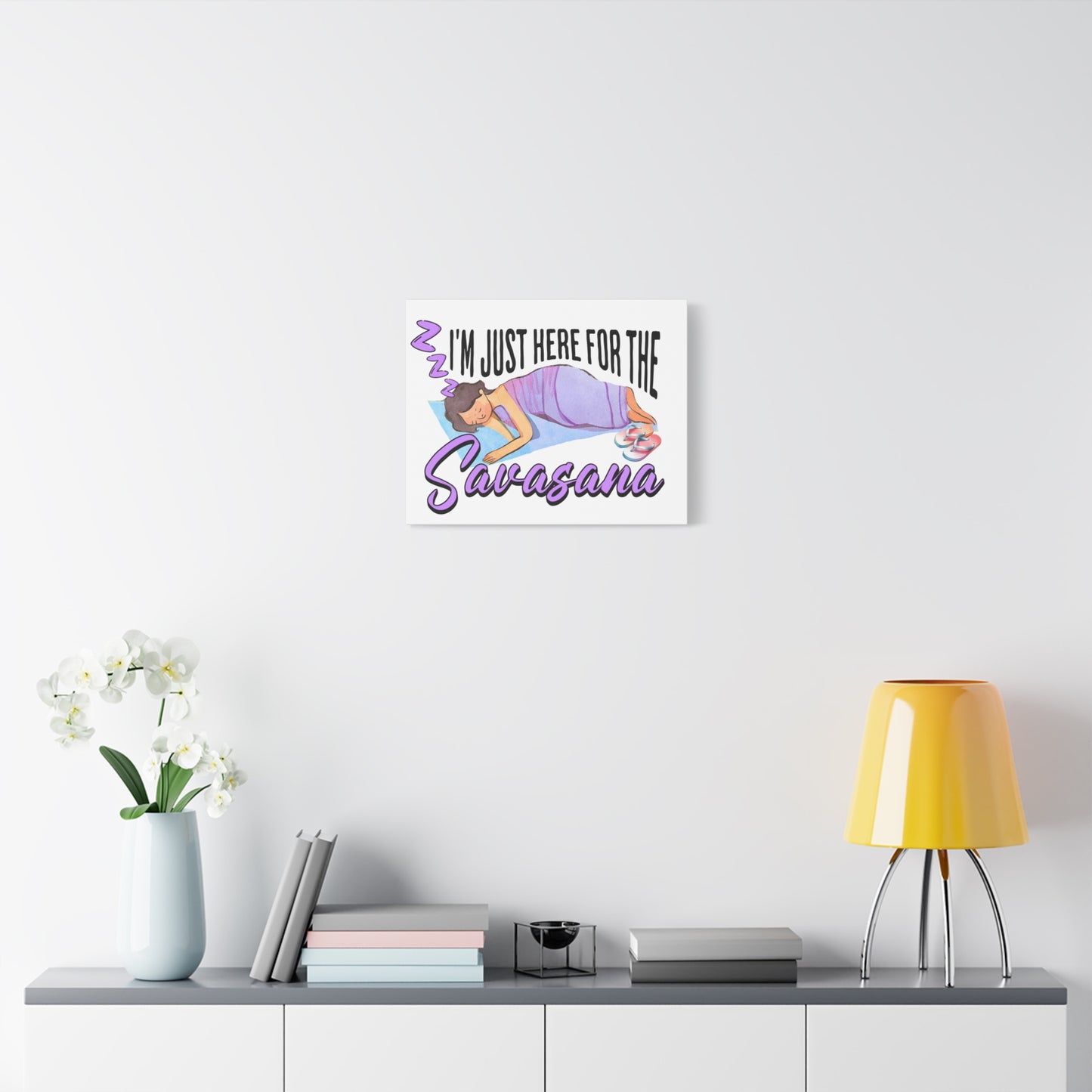 Savasana Wall Art, Yoga Decor, Relaxation Canvas, Mindfulness Gift, Bedroom Art, Unique Yoga Print, Meditation Decor