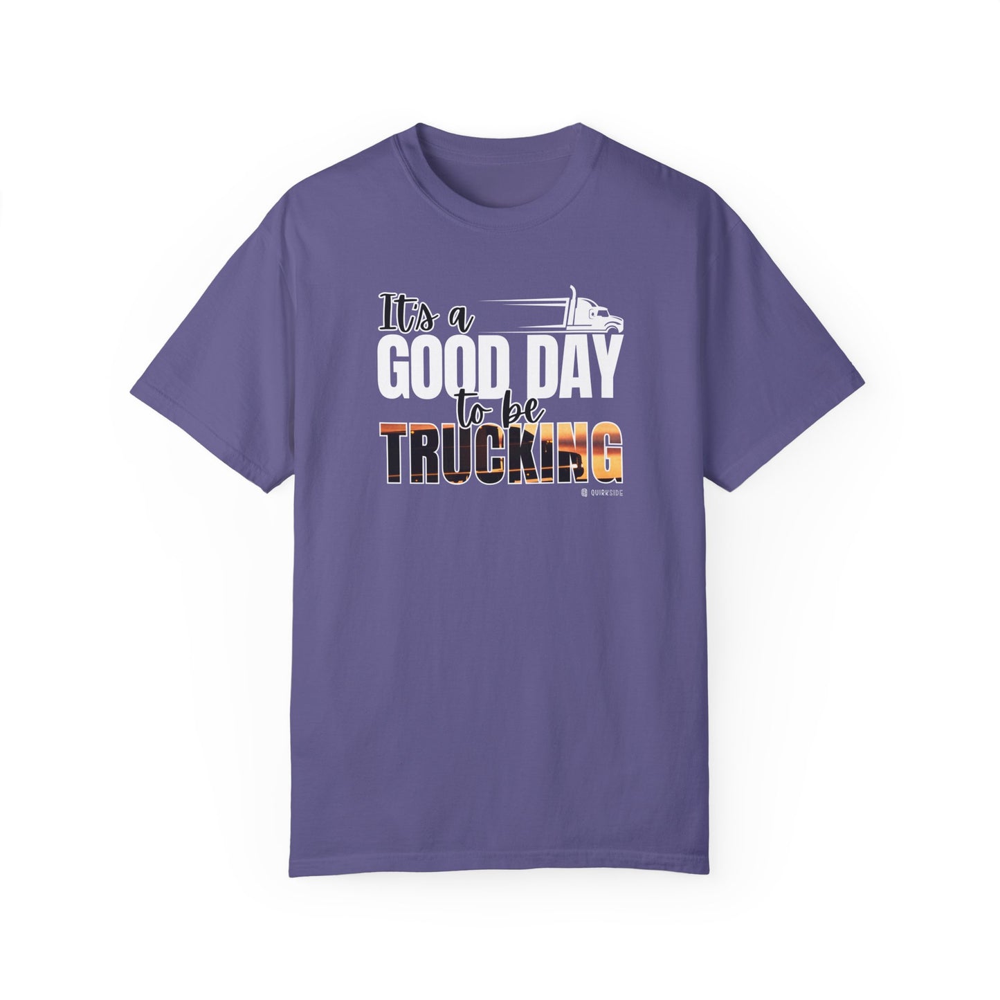 Trucking T-shirt, Truckers Tee, Highway Driver Shirt, On The Road Top, Unisex Tee, Comfortable Garment-Dyed Shirt