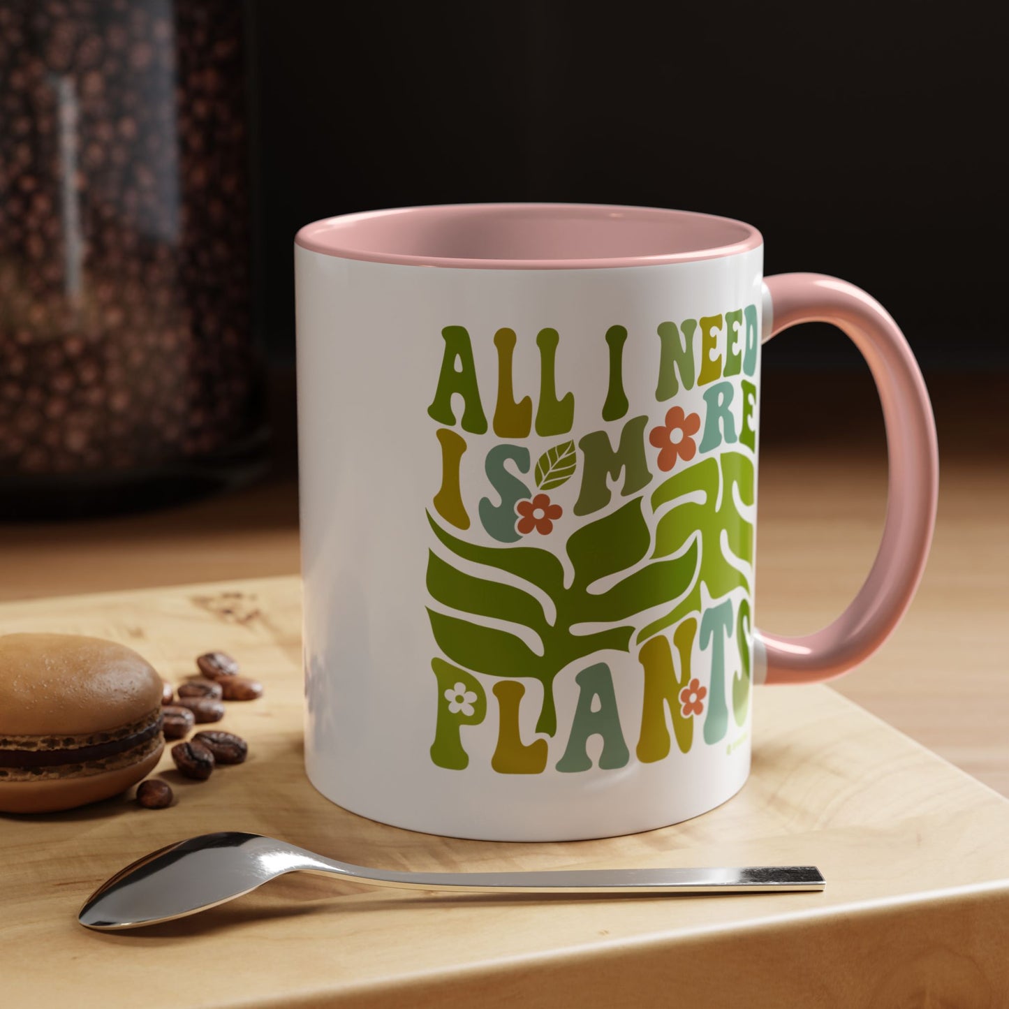 Botanical Coffee Mug - All I Need is More Plants, Plant Lover Gift, Home Decor, Gardening Mug, Eco-Friendly Coffee Cup