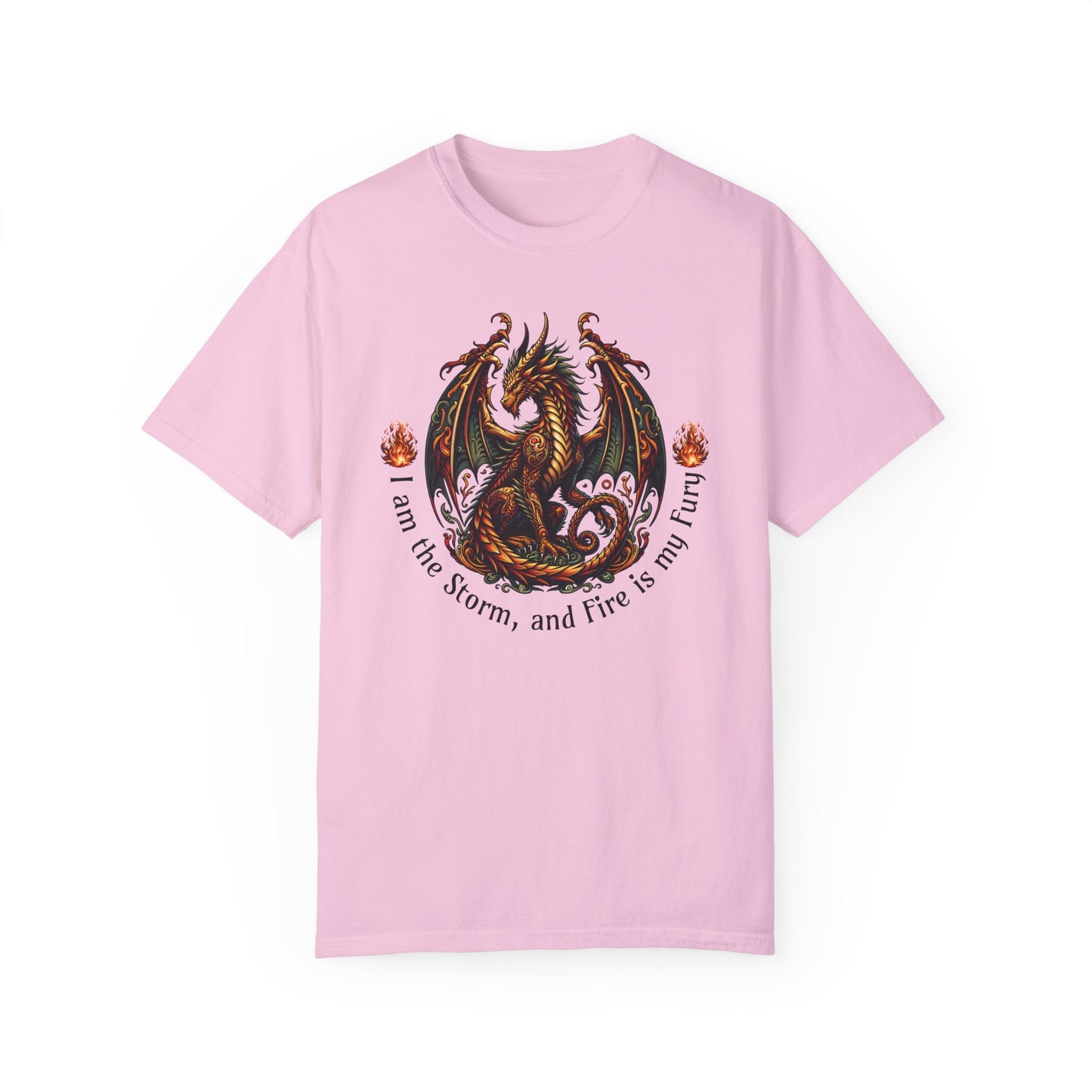 Dragon Power Unisex T-shirt, Magical Inner Strength Statement Tee, Mythical Legend Apparel, Inspirational Dragon Tee, Power of Fire Tee - Quirkside Creations