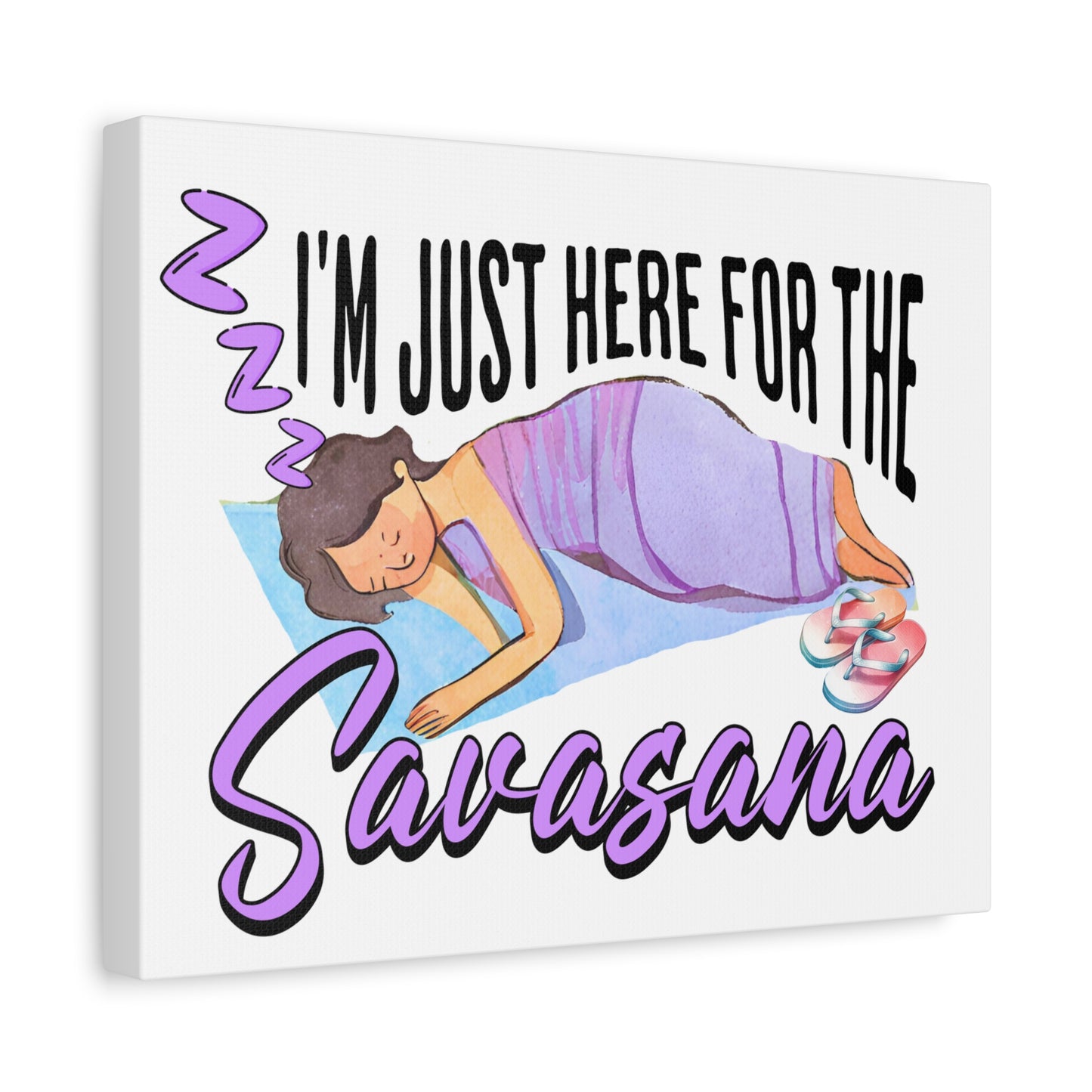 Savasana Wall Art, Yoga Decor, Relaxation Canvas, Mindfulness Gift, Bedroom Art, Unique Yoga Print, Meditation Decor