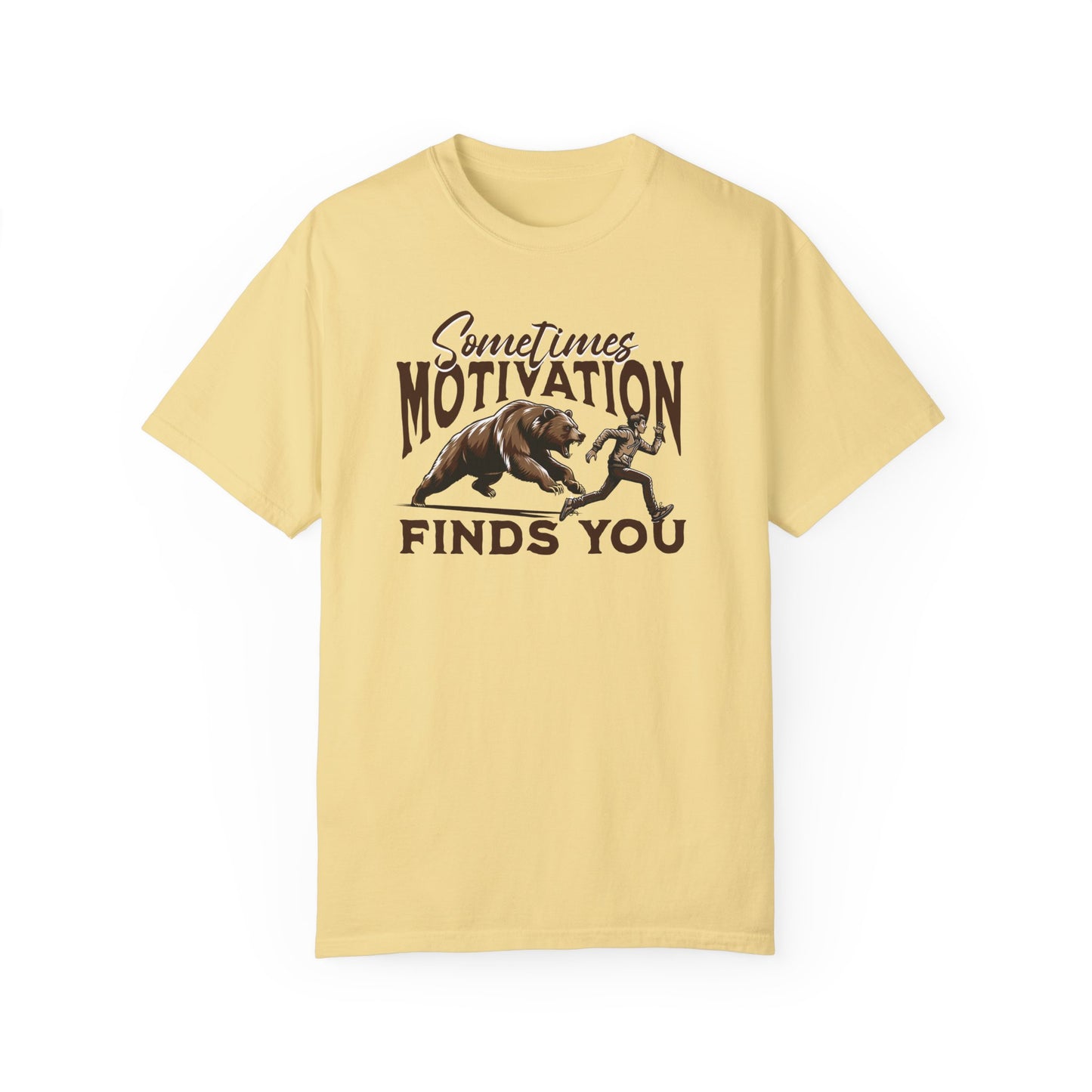Funny Running Motivation Unisex T-shirt, Bear Chasing Humor Tee, Workout Inspiration Shirt, Fitness Apparel, Running Gift - Quirkside Creations