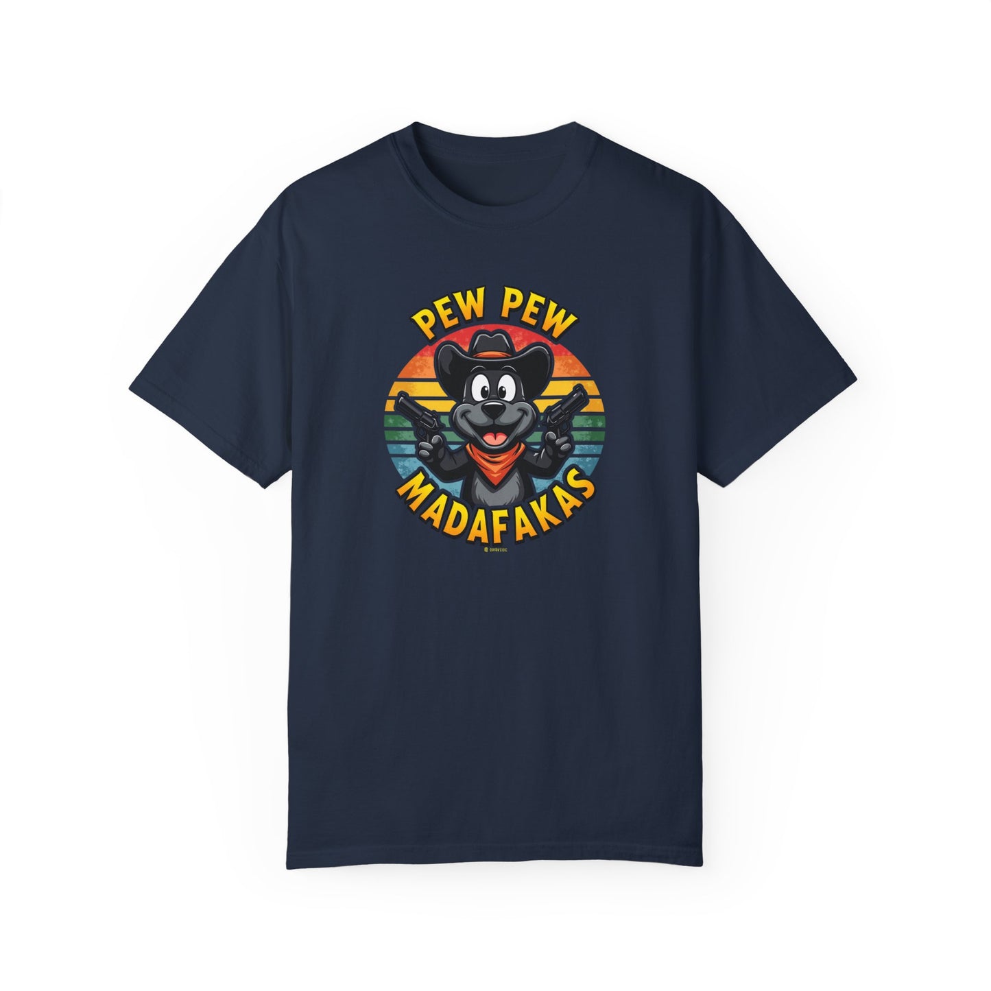 Cowboy Dog Funny T-Shirt, Western Style Tee, Unisex Garment-Dyed Shirt, Dog Lover Gift, Rodeo Apparel