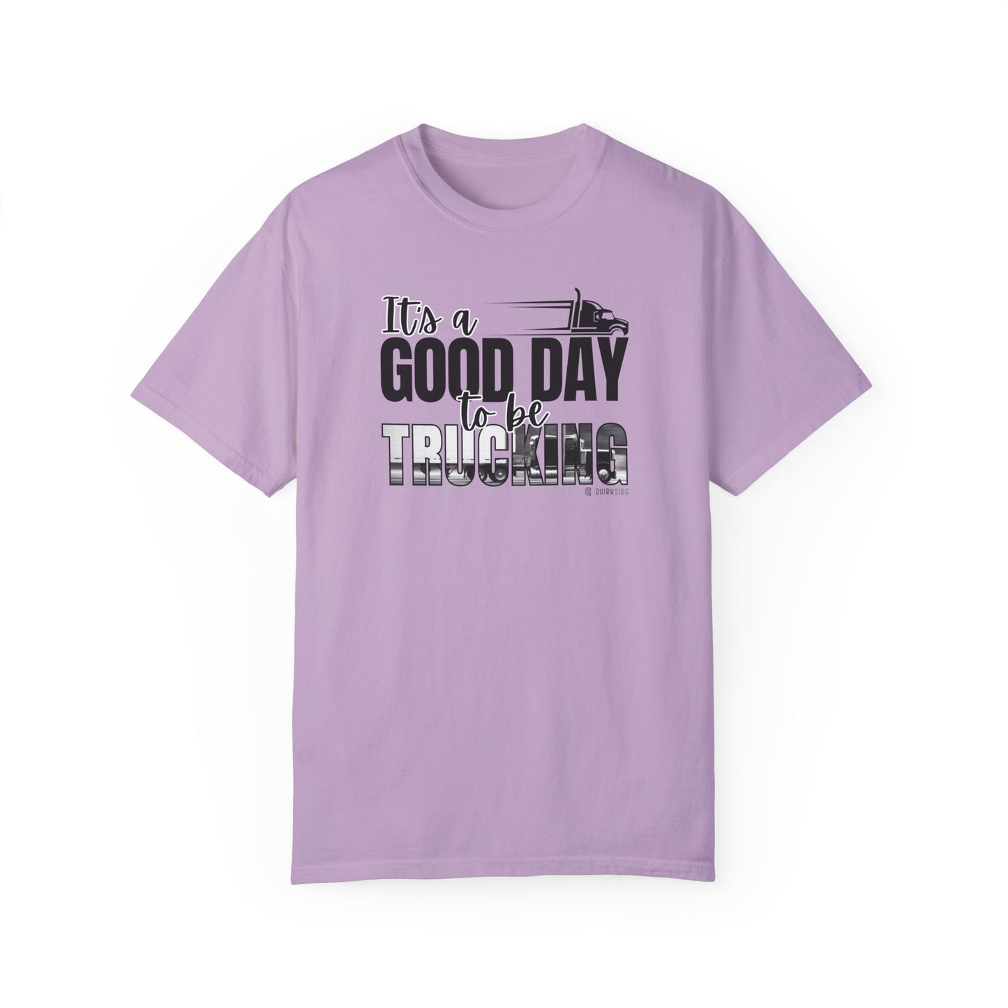 Trucking T-shirt, Truckers Tee, Highway Driver Shirt, On The Road Top, Unisex Tee, Comfortable Garment-Dyed Shirt