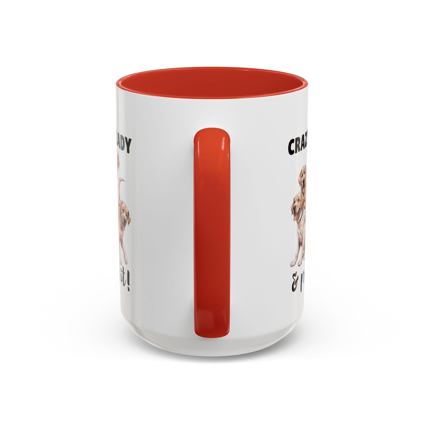 Crazy Lab Lady Coffee Mug - Dog Lover Gift, Pet Mom Mug, Funny Lab Dog Mug, Coffee Cup for Dog Owners, Animal Lover's Accessories