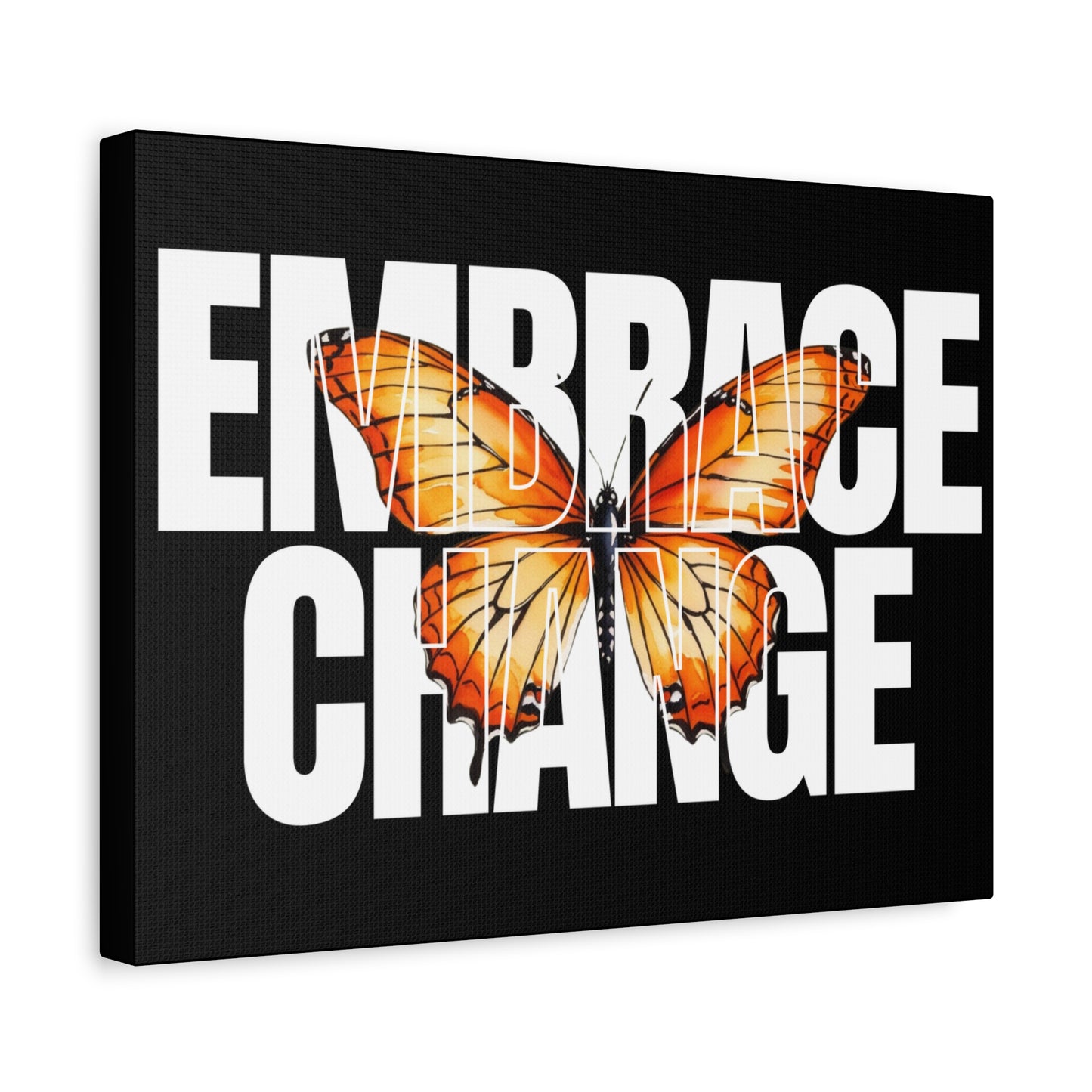 Butterfly Embrace Change Canvas Art, Motivational Wall Decor, Inspirational Gift for Home, Office, Art Print for Transformation