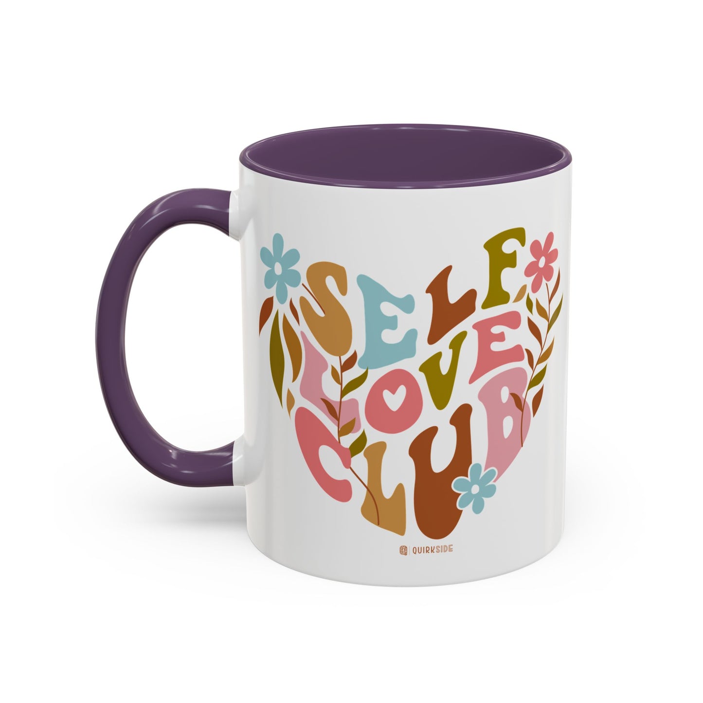 Self Love Club Coffee Mug - Empowering Floral Design, Great for Gifts, Self-Care, Friends, Motivational Mugs