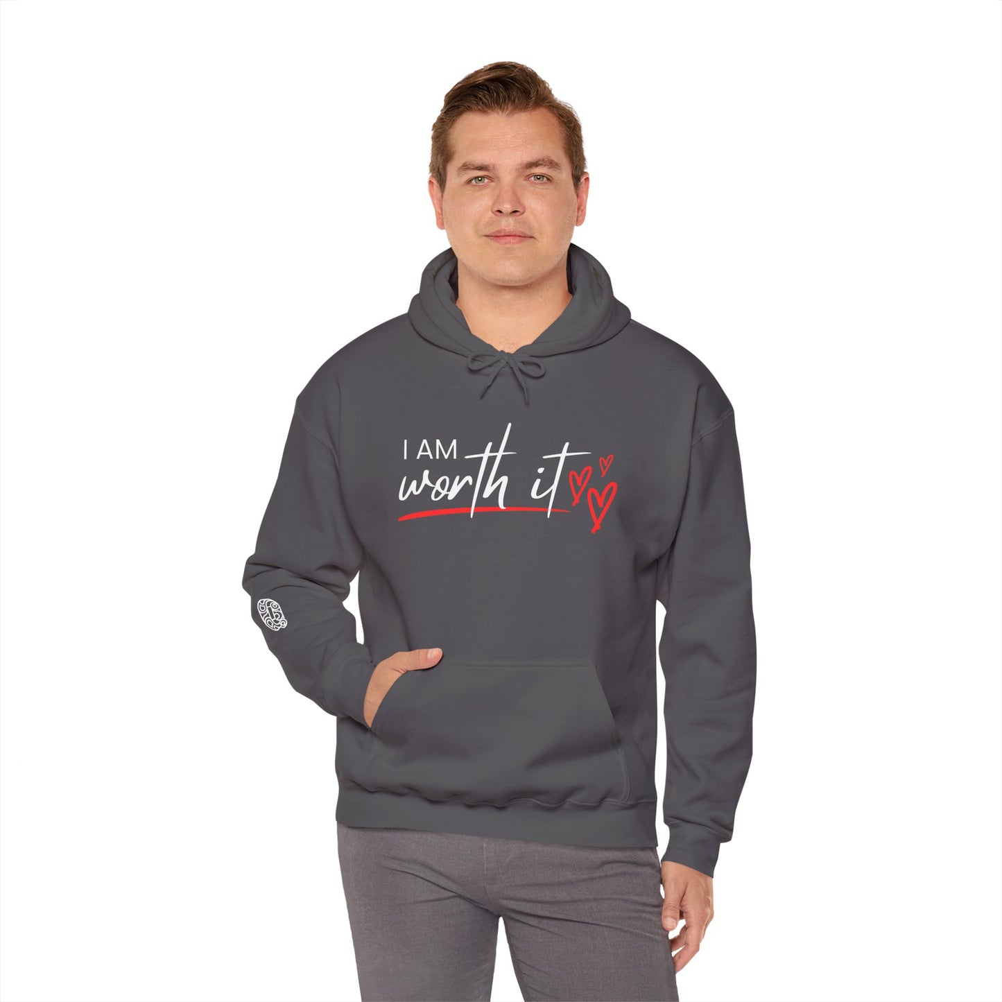 Empowerment Graphic Hoodie, Self Worth Sweatshirt, You Are Worth It Pullover, Inspirational Unisex Hoodie, Motivational Graphic Jumper - Quirkside Creations