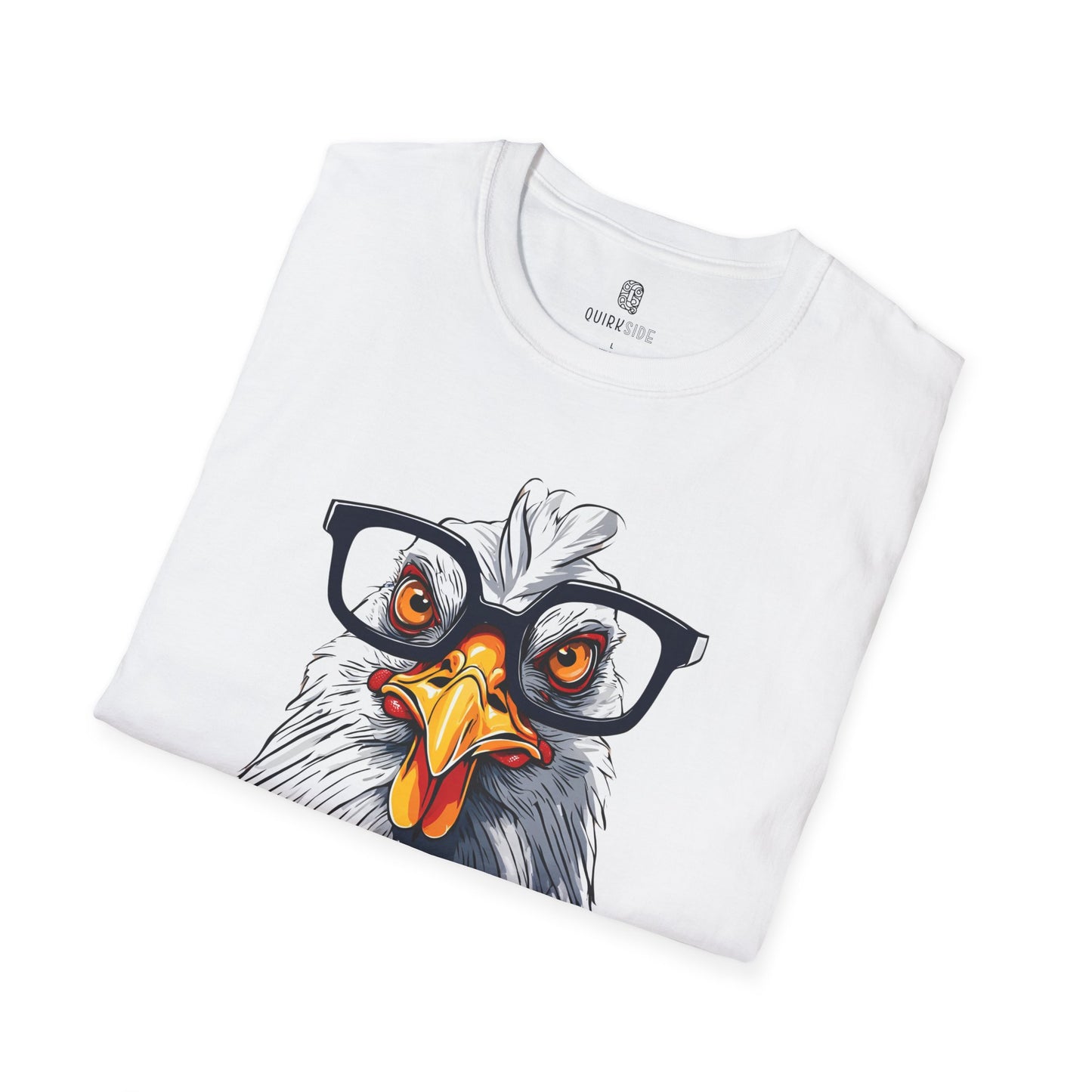 Funny Chicken Unisex T-Shirt, Crazy Chicken Tee, Quirky Humor Shirt, Stand Out Apparel, Hilarious Graphic Top - Quirkside Creations