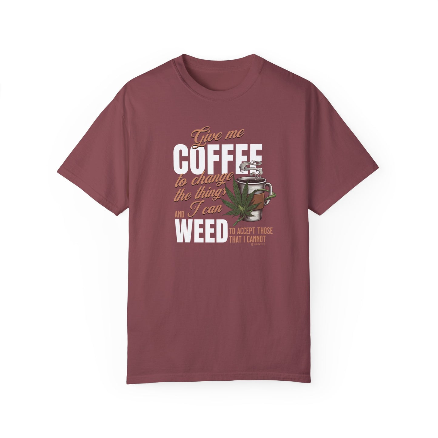 Coffee and Weed Funny Unisex T-shirt, Hilarious Tee for Coffee and Cannabis Lovers, Relaxed Fit Shirt for Daily Wear, Gift for Friends,