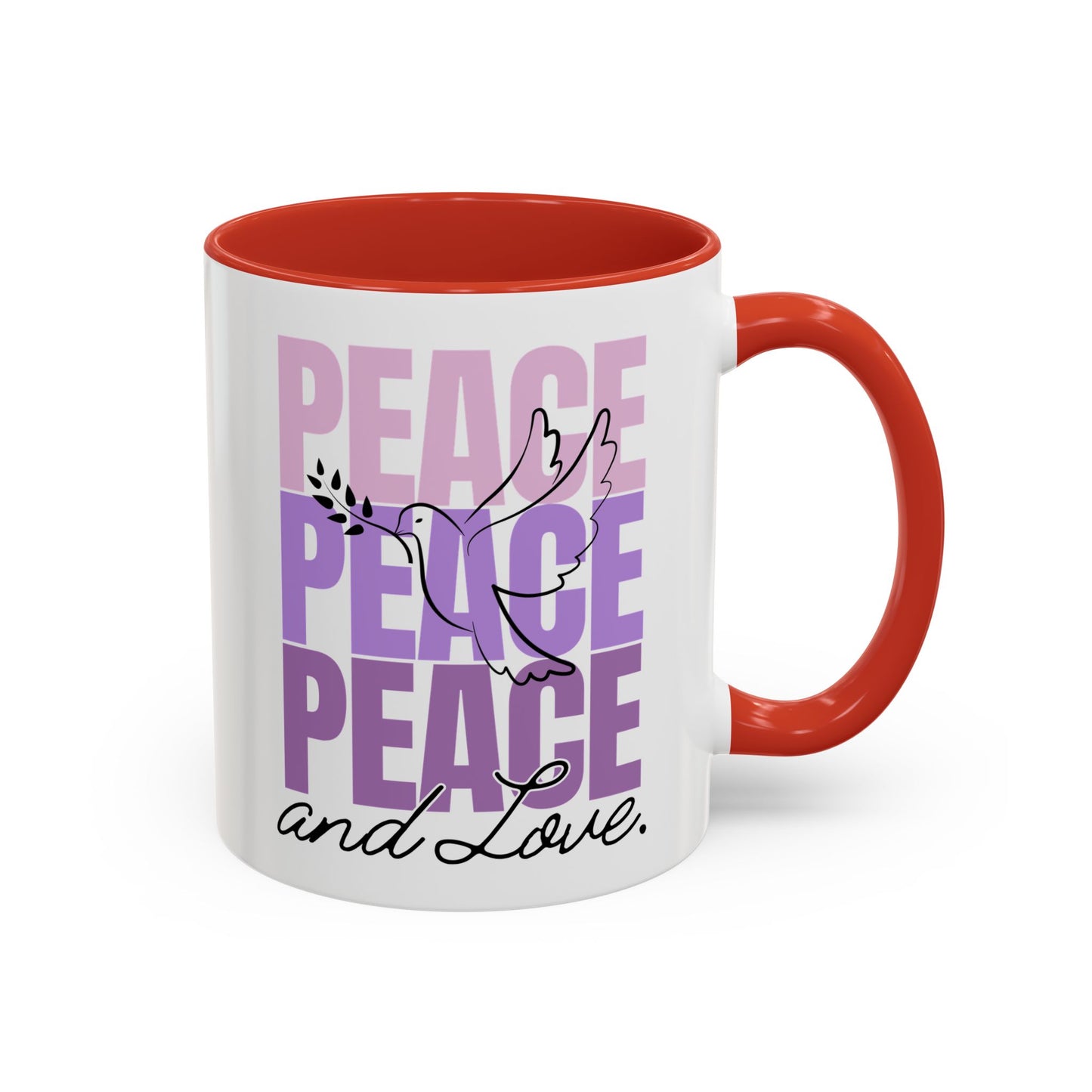 Peace and Love Accent Mug