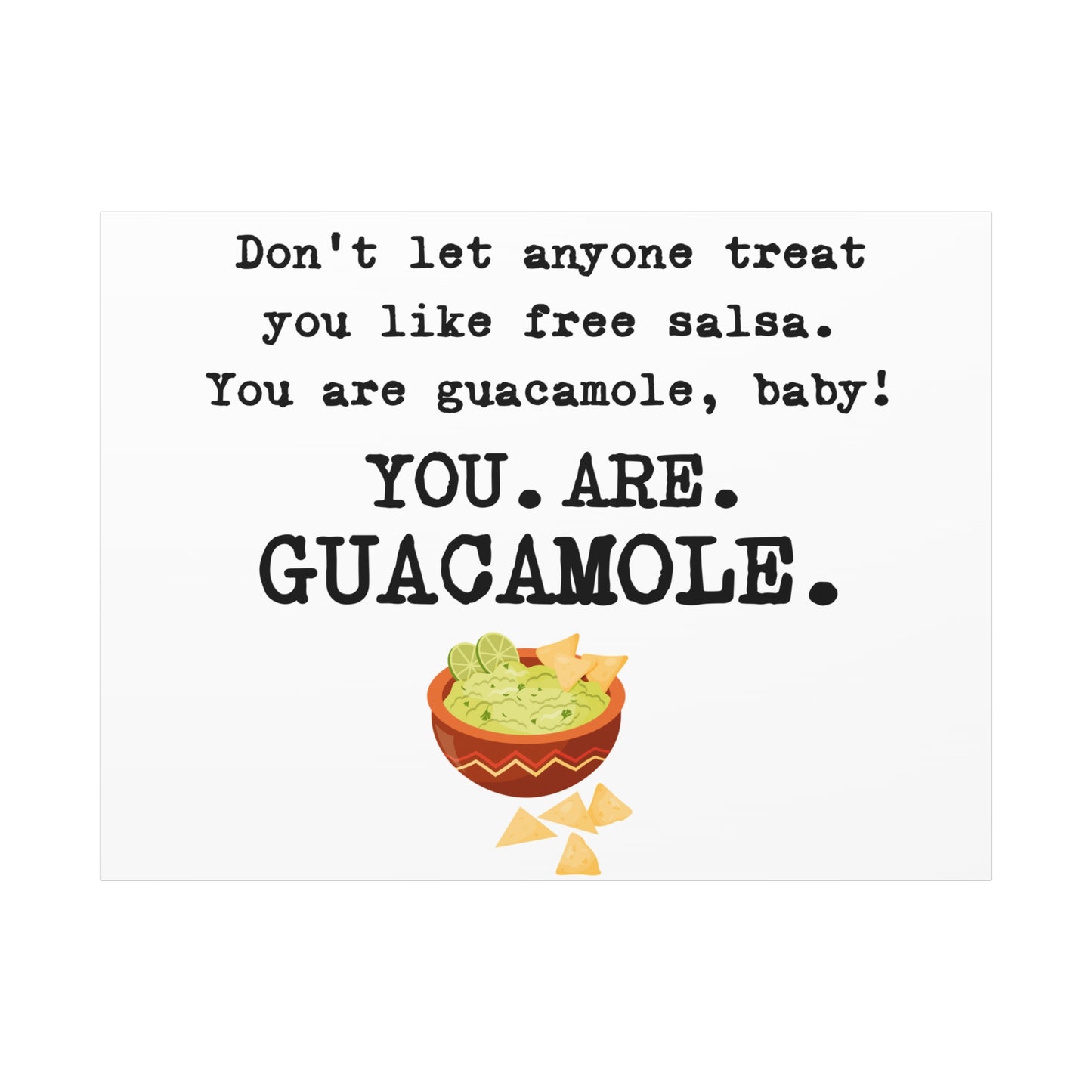 Guacamole Quote Canvas Art, Kitchen Decor, Funny Wall Art, Gift for Foodies, Home Decoration