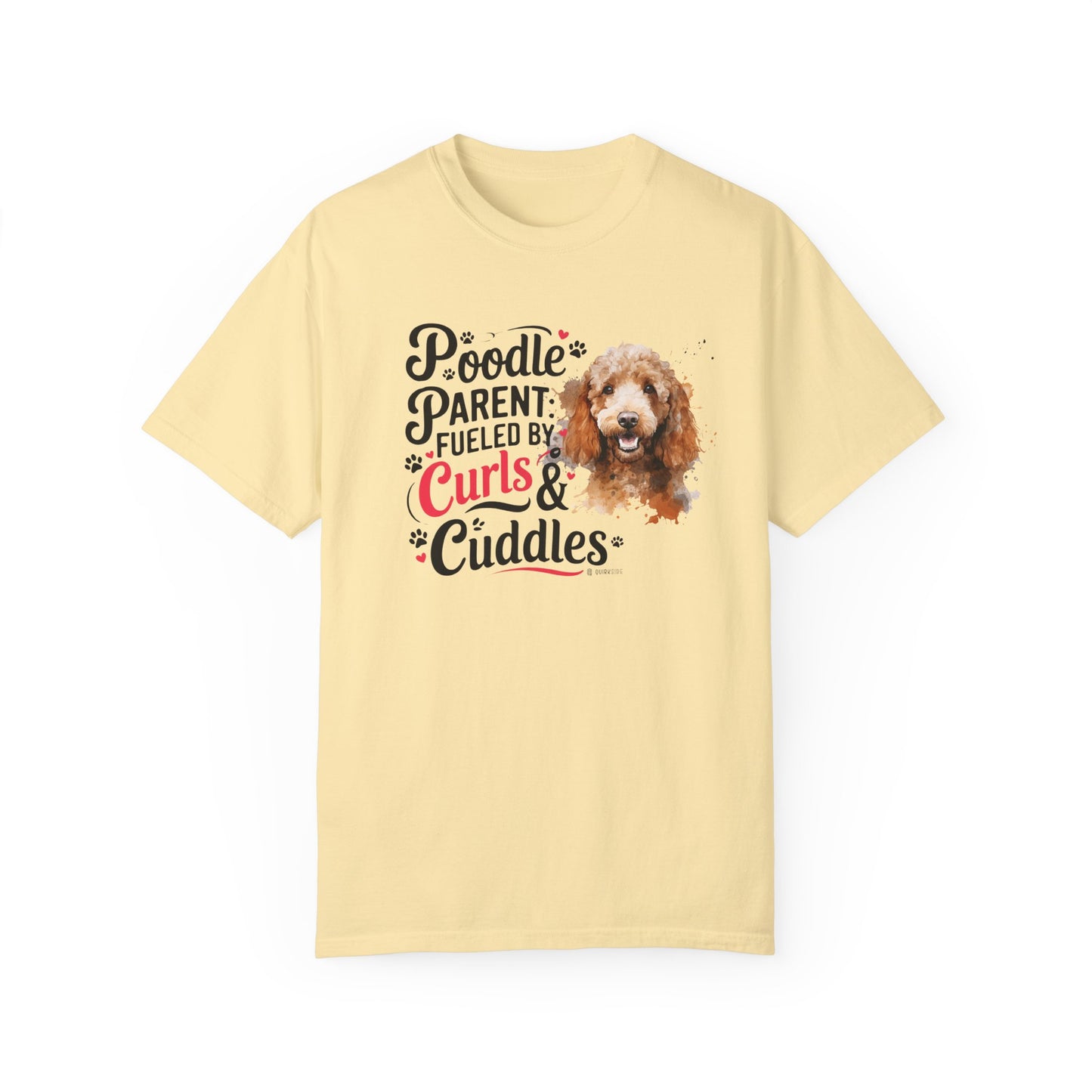 Poodle Lover T-shirt, Dog Owner Shirt, Cute Unisex Tee, Garment-Dyed Top, Dog Mom Dad Gift, Pet Lover Apparel, Animal Graphic Tee