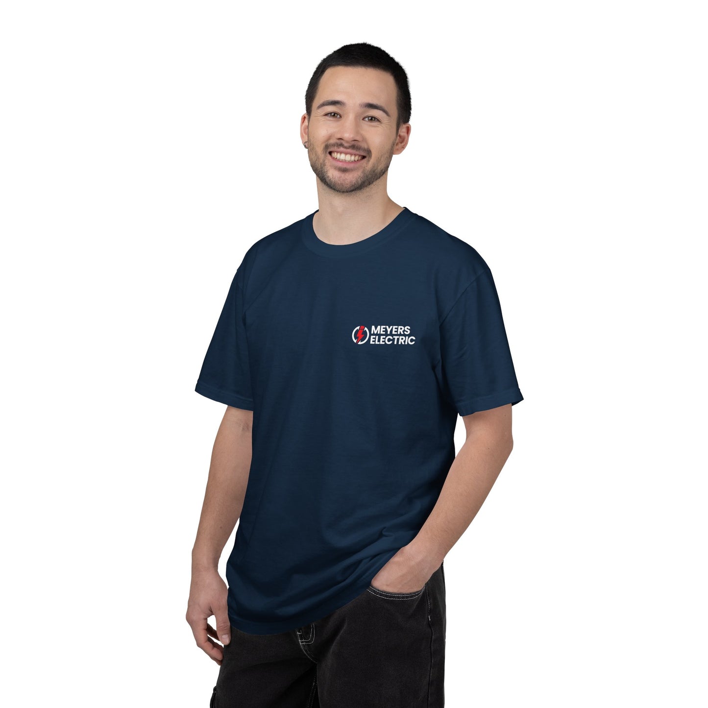 Meyers Electric Logo T-Shirt — 'Powering Wisconsin Since 1986' Navy Tee