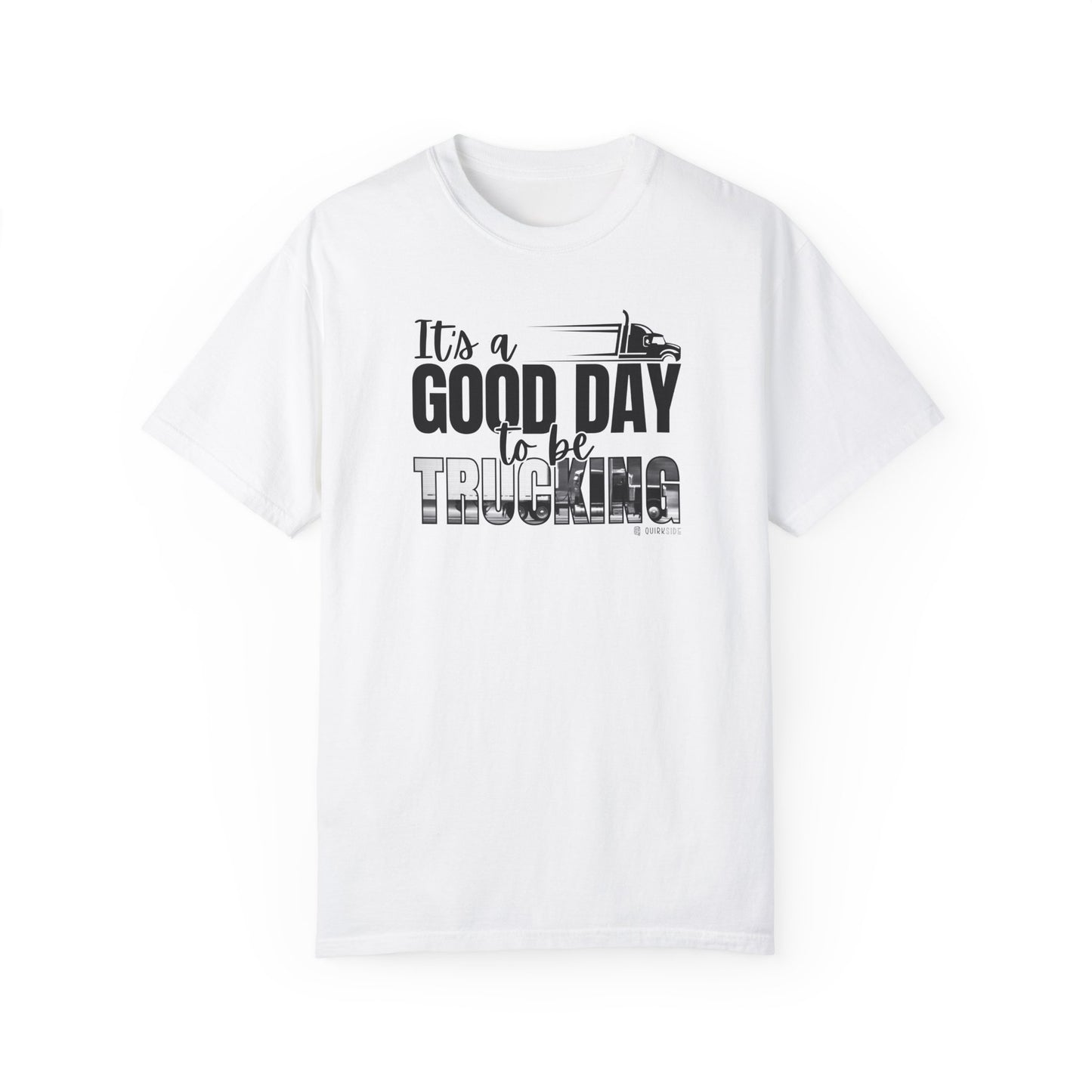 Trucking T-shirt, Truckers Tee, Highway Driver Shirt, On The Road Top, Unisex Tee, Comfortable Garment-Dyed Shirt