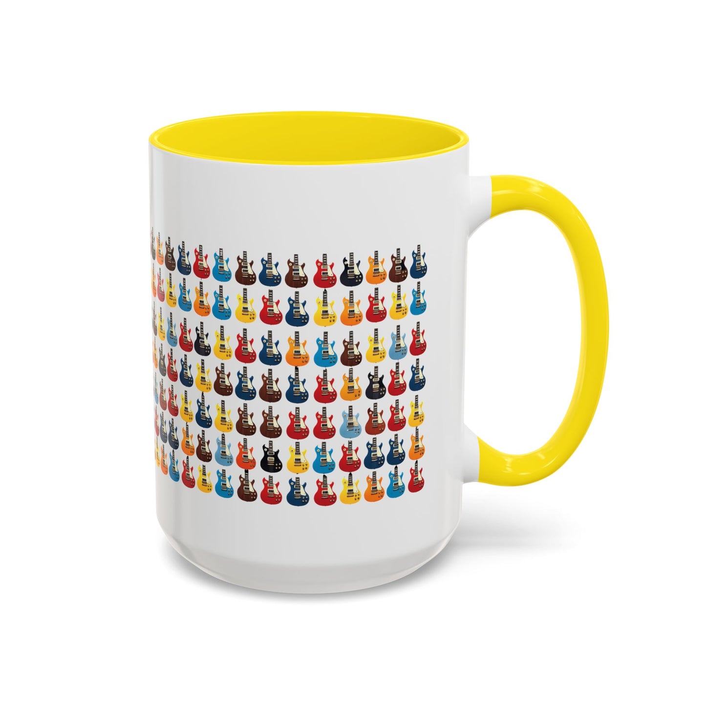 Coffee Mug - Wall of Guitars Design - Music Lover Gift