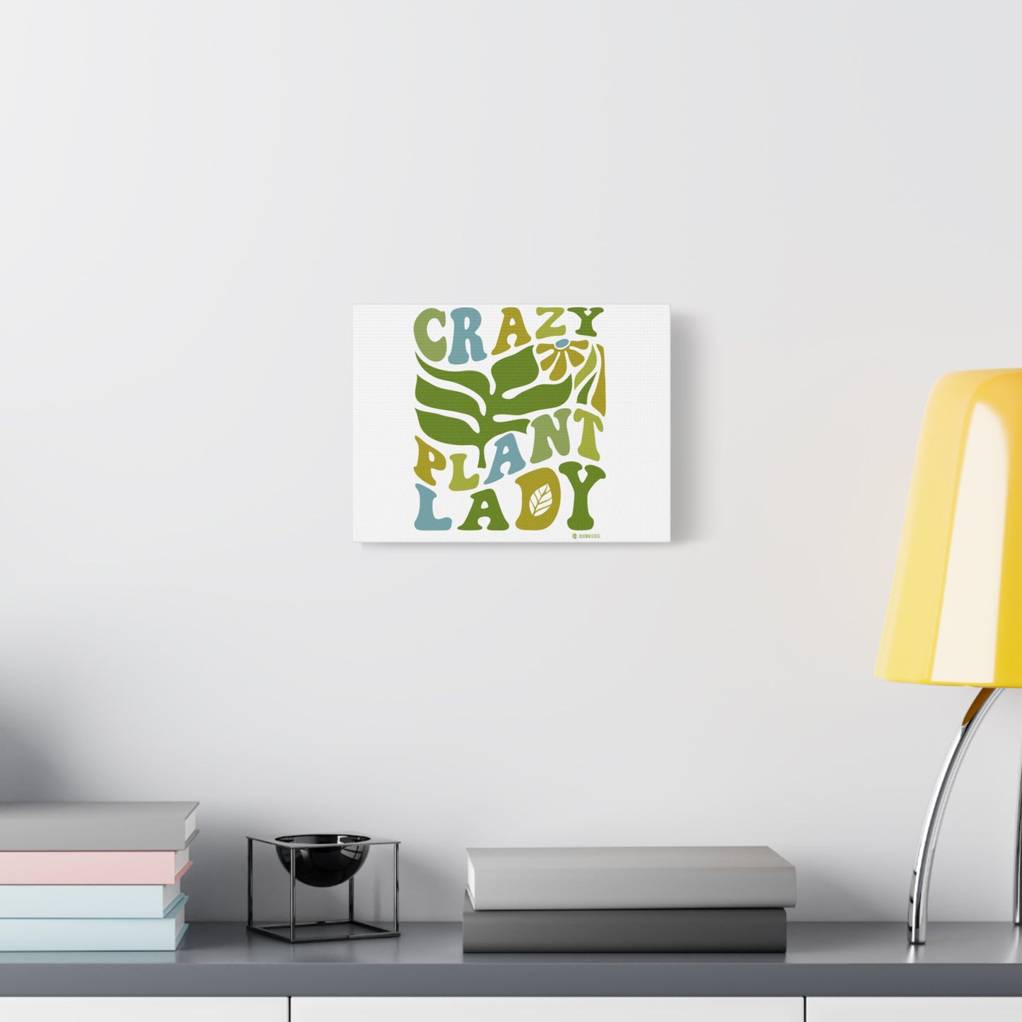 Matte Canvas Art - Crazy Plant Lady Wall Decor, Indoor Plant Lover Gift, Boho Home Accessories, Greenery Wall Art, Housewarming Present